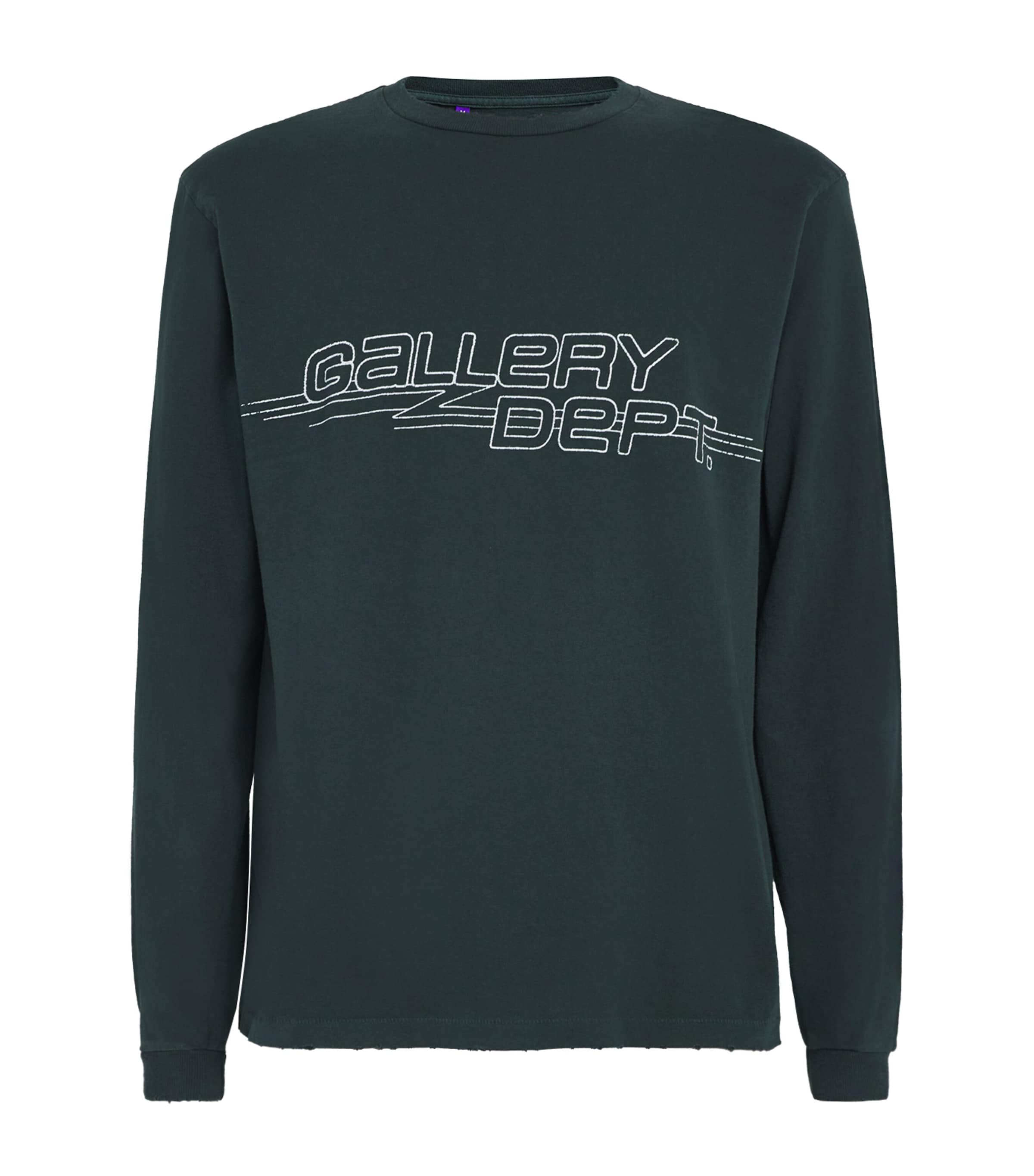 Gallery Dept. Mens Skate Graphic-print Cotton Top Secondhand Black In Green