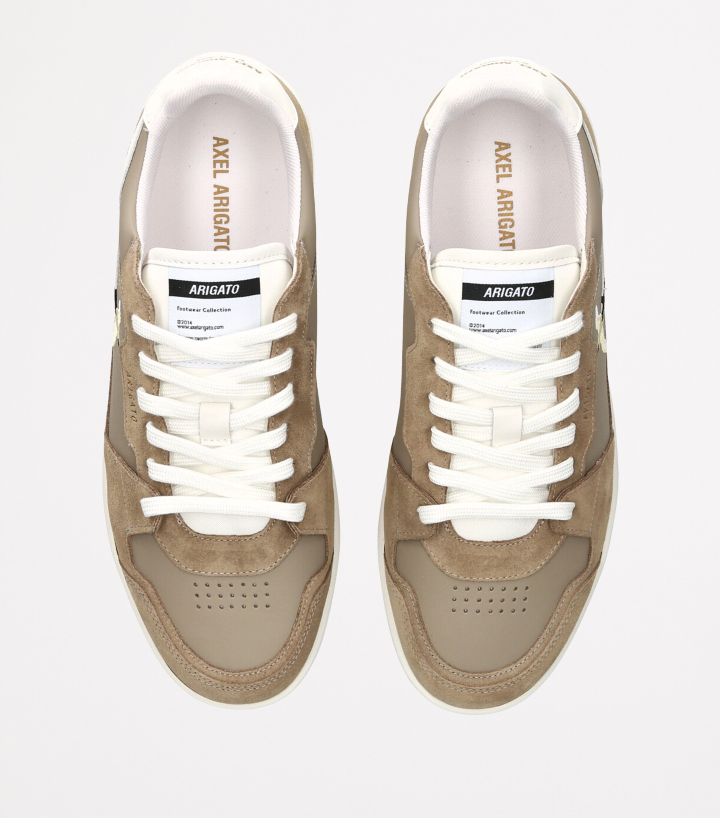 Axel Arigato Suede Dice Lo Bee Bird Low-Top Sneakers Beige Comb Image 4