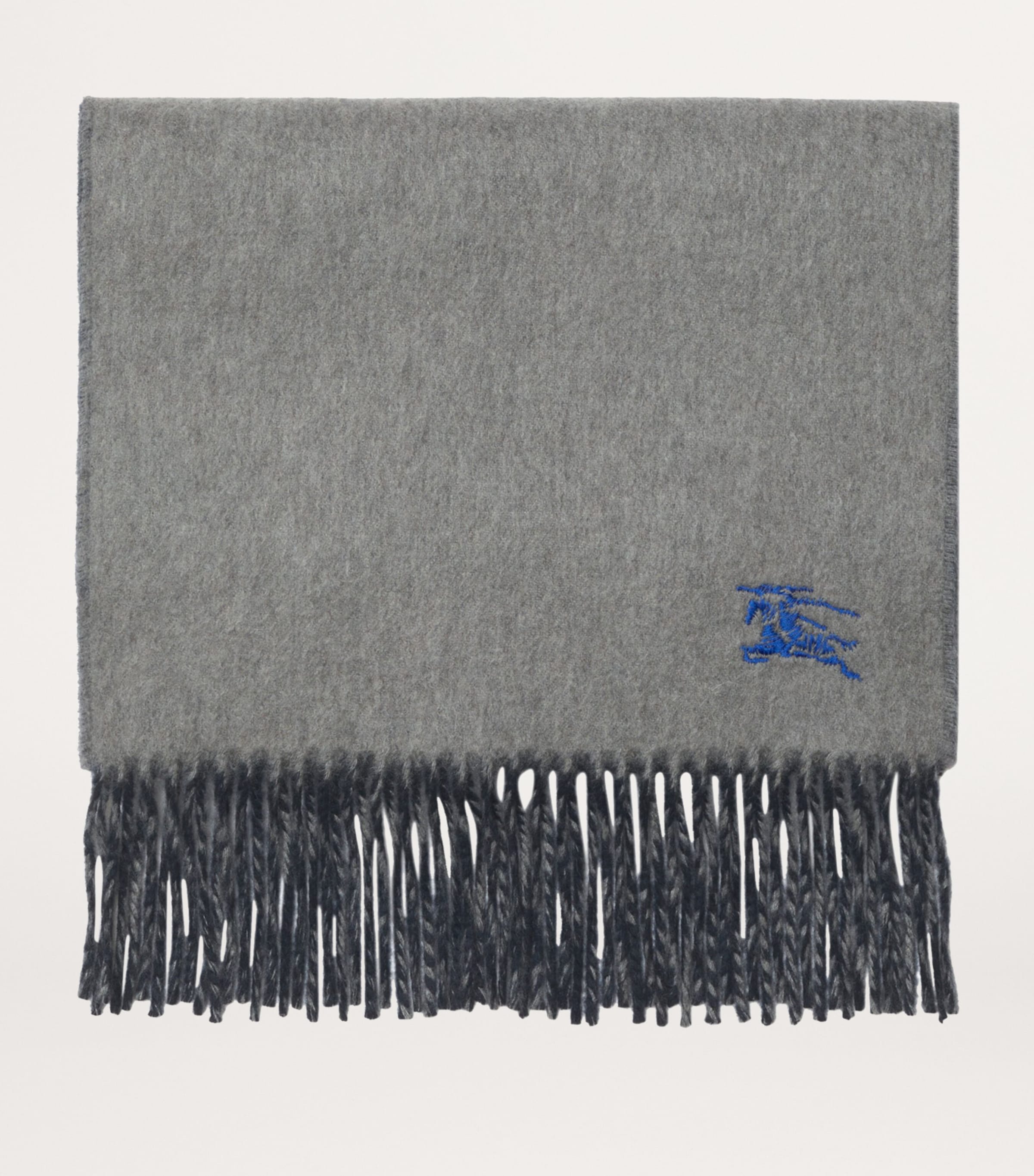 Cashmere Reversible Scarf GREY / NAVY Image 5