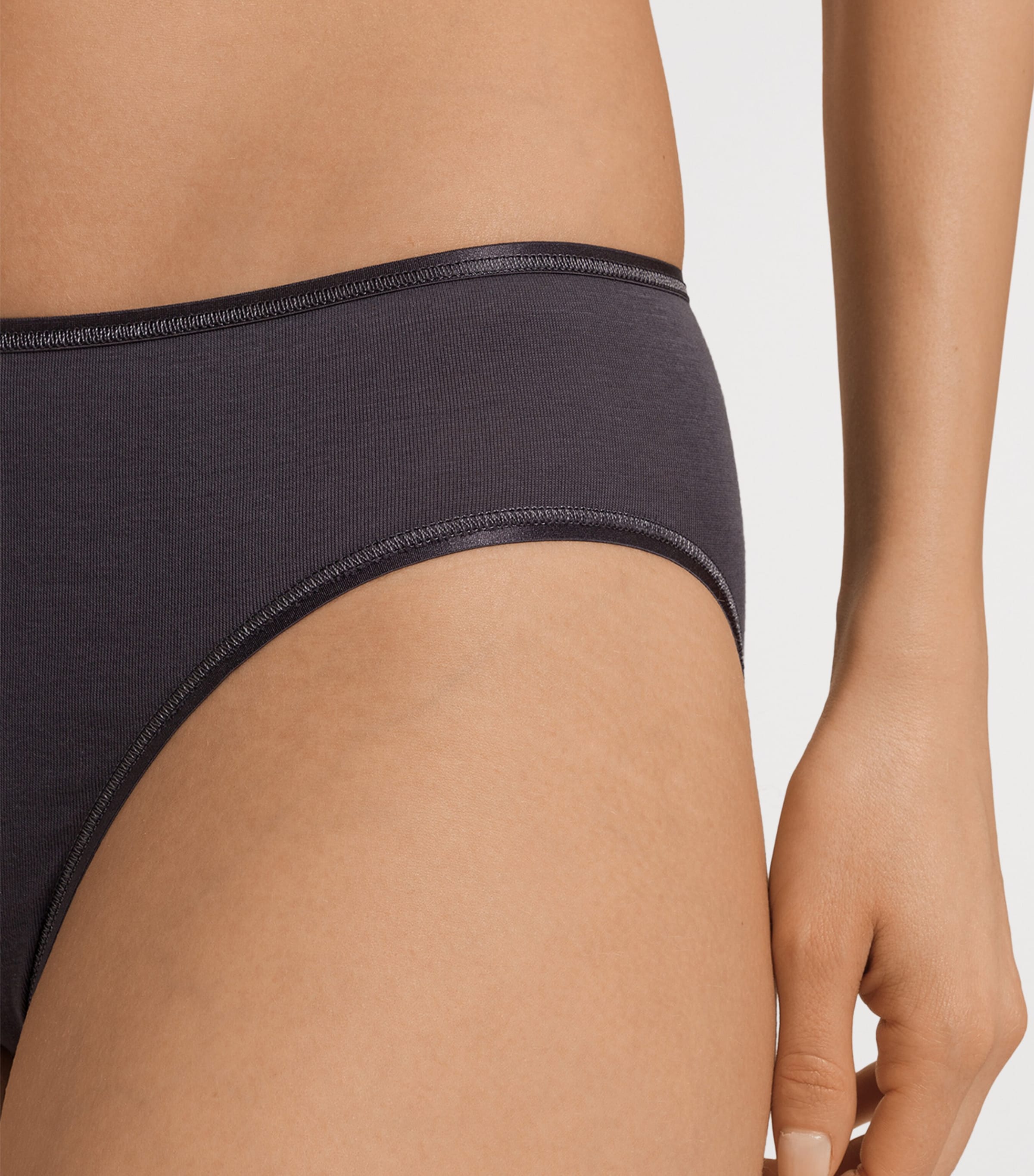 Cotton Seamless Midi Briefs BLACK PEARL Image 6