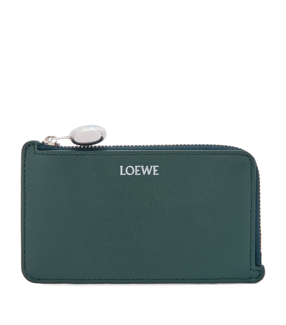 Leather Pebble Card Holder DEEP FOREST Image 1