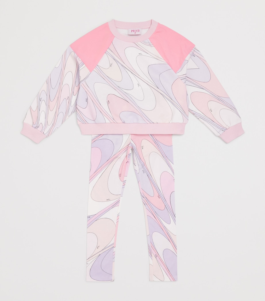 Cotton Swirl Sweatshirt (4-13 Years) 508LIROSA/LILLA Image 3
