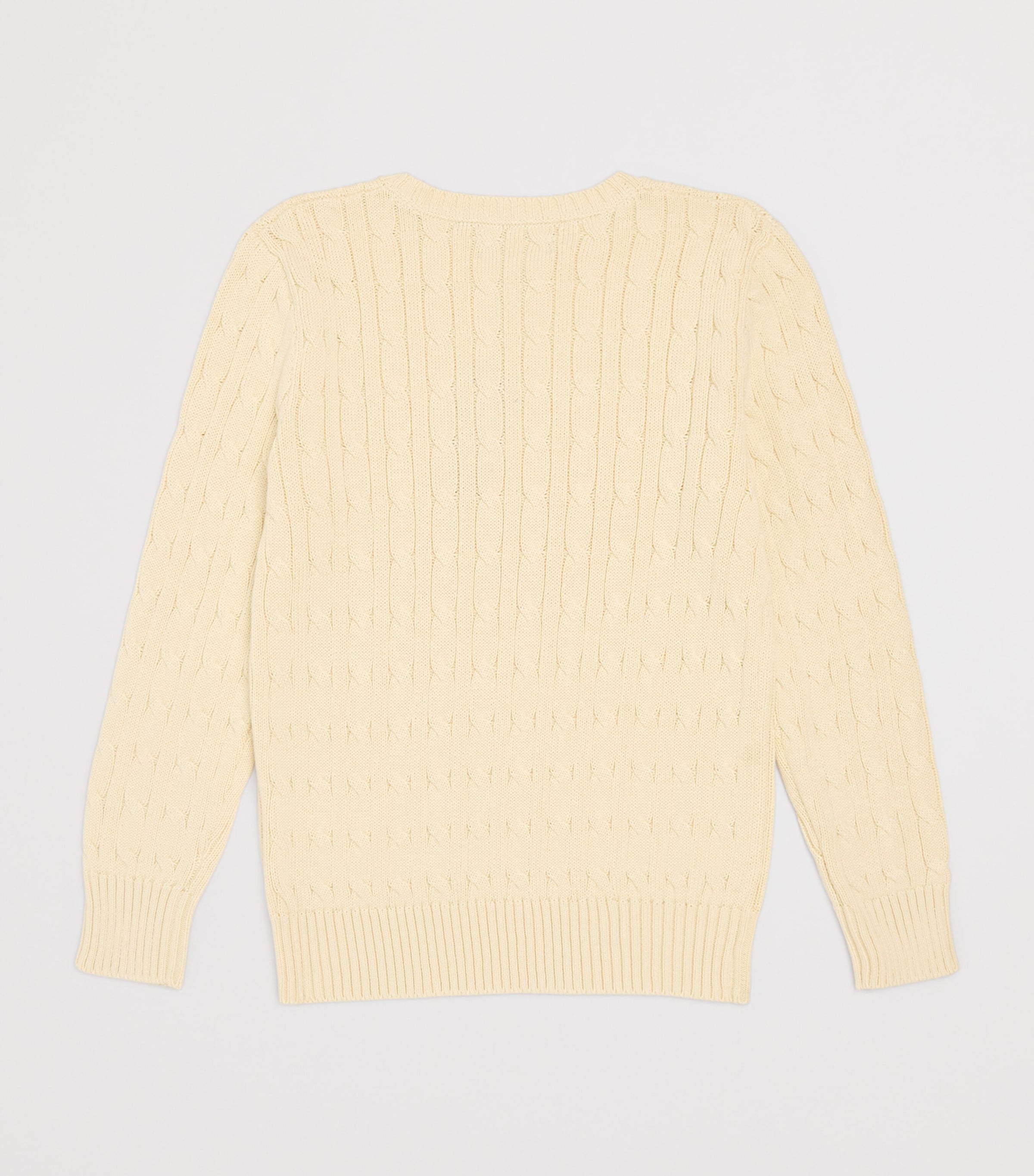 Ralph Lauren Kids Mens Cotton Cable-Knit Sweater (6-14 Years) Cream Image 2