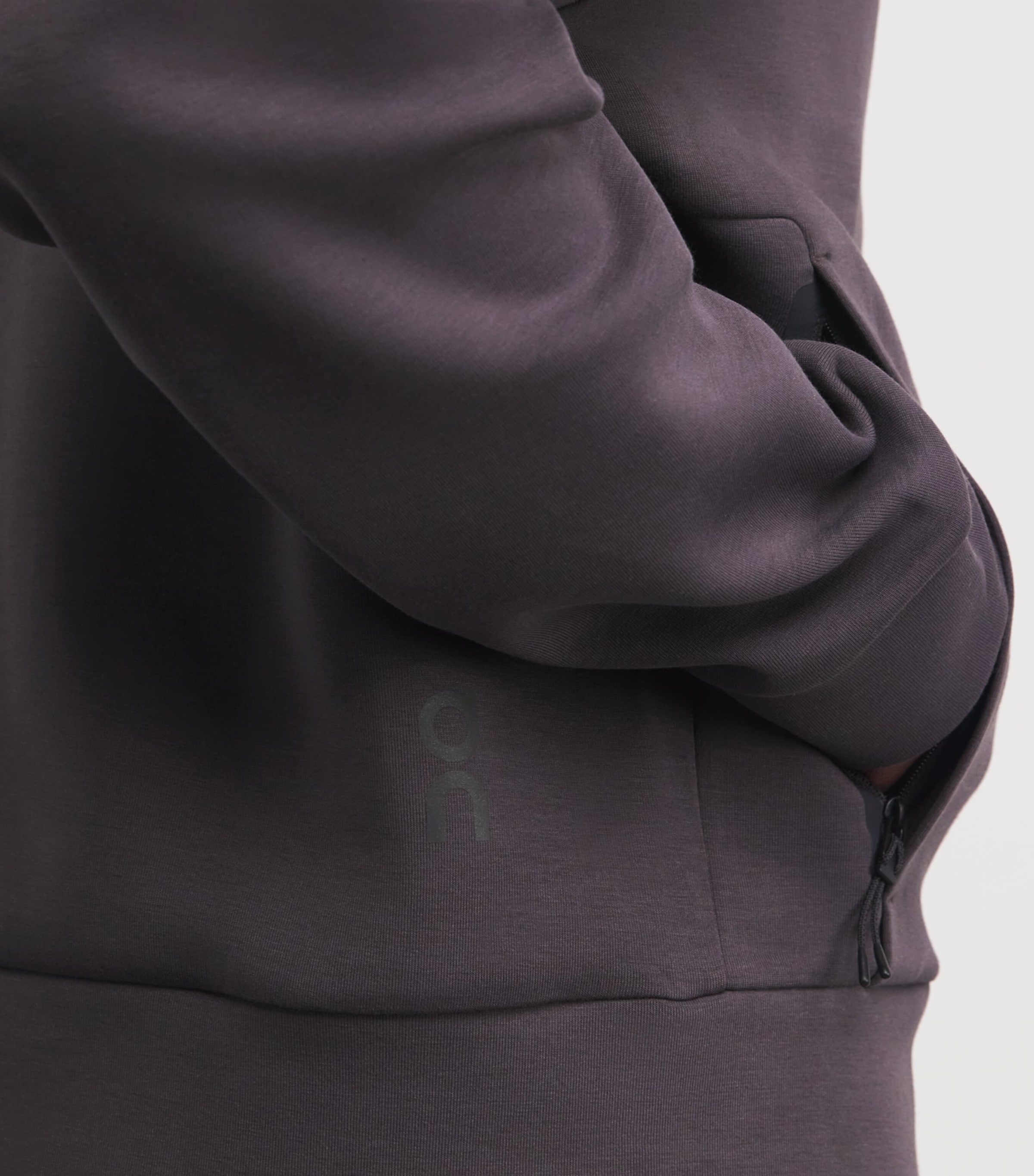 Focus Tech Zip-Up Hoodie PEBBLE Image 6