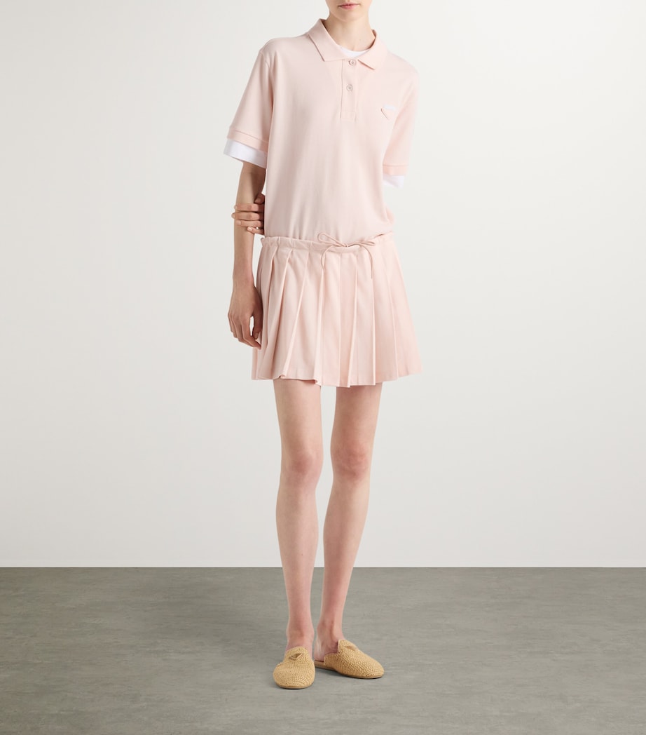 Cotton Pleated Mini Skirt F0924 Image 2