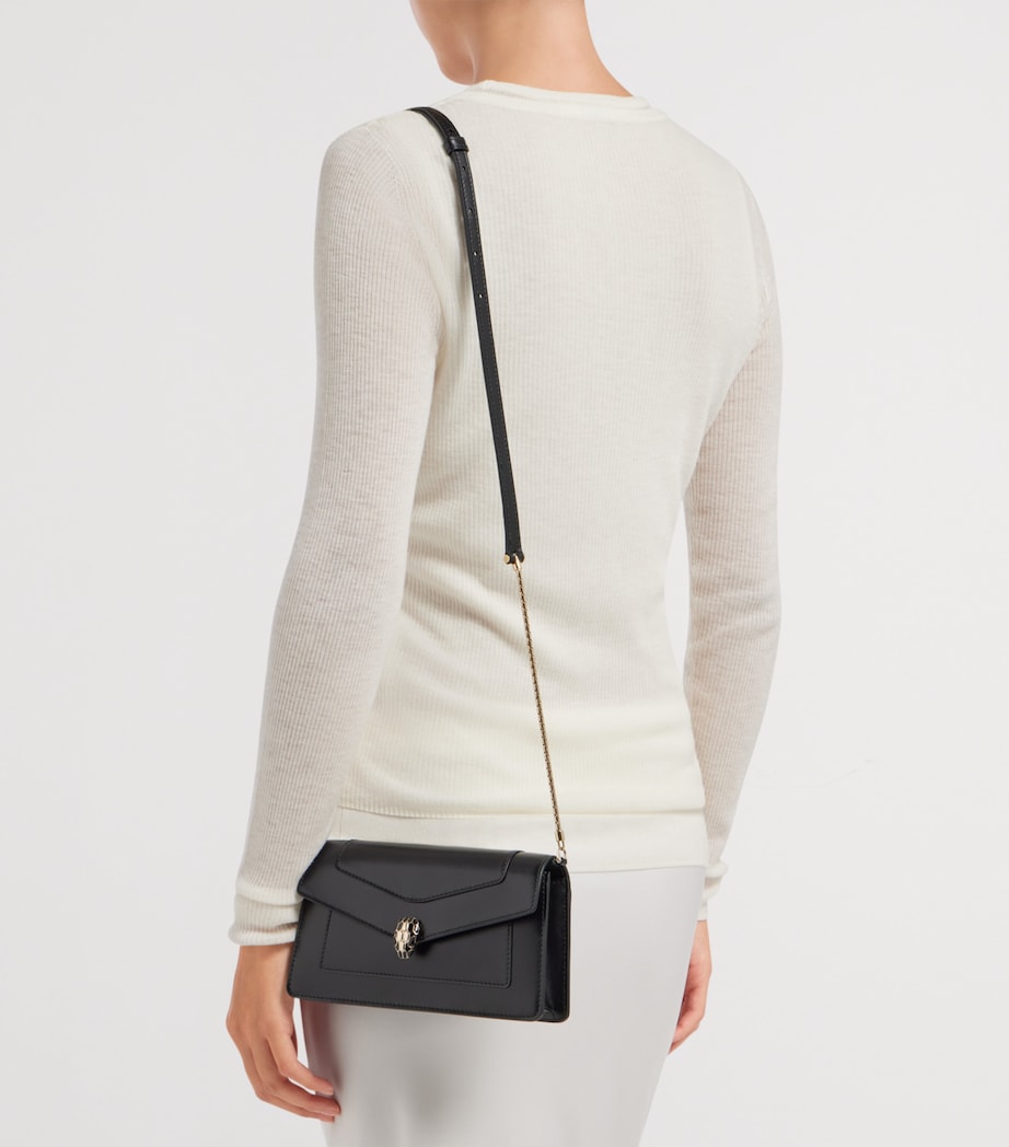 Serpenti Forever Chain Wallet BLACK Image 5