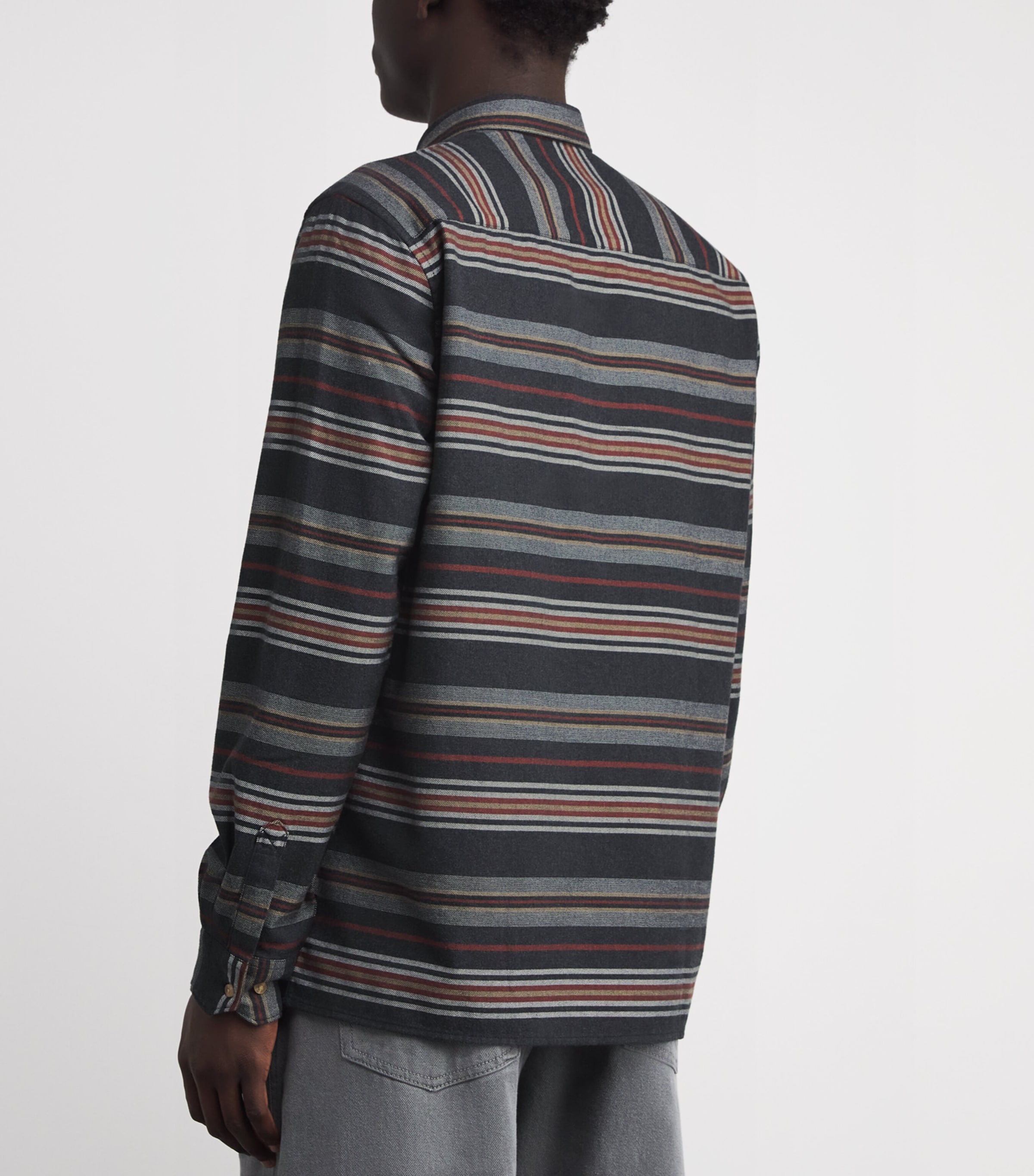 Cotton Stripe Bowscale Shirt CH51 CHARCOAL MARL Image 4