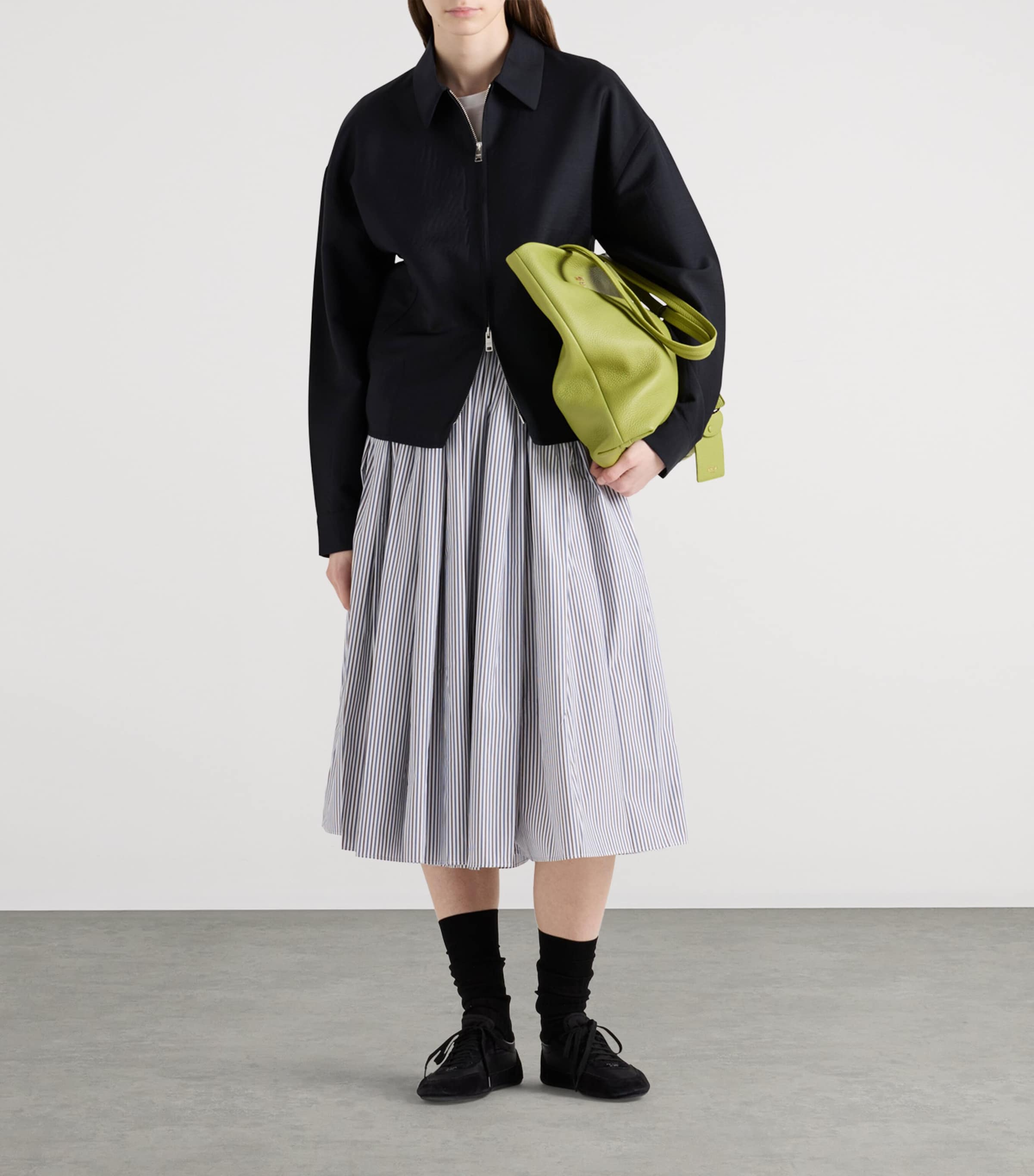 Prada スカート Striped poplin skirt 関税込 Prada Poplin Stripe Skirt | Harrods UK