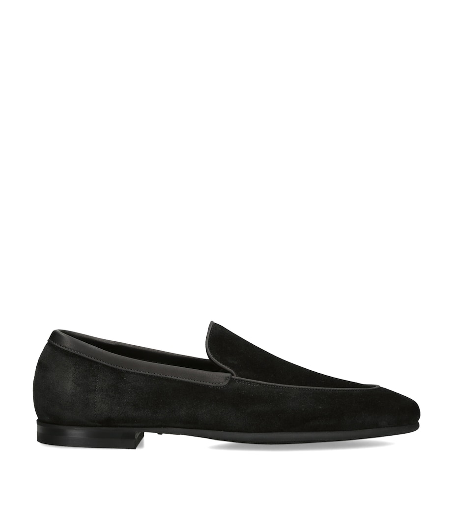 John Lobb Suede Tyne II Loafers Black Image 1
