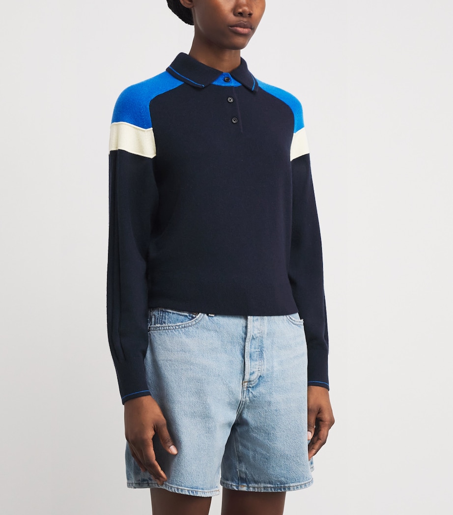 Cashmere Alpine Polo Sweater MIDNIGHT COMBO Image 3
