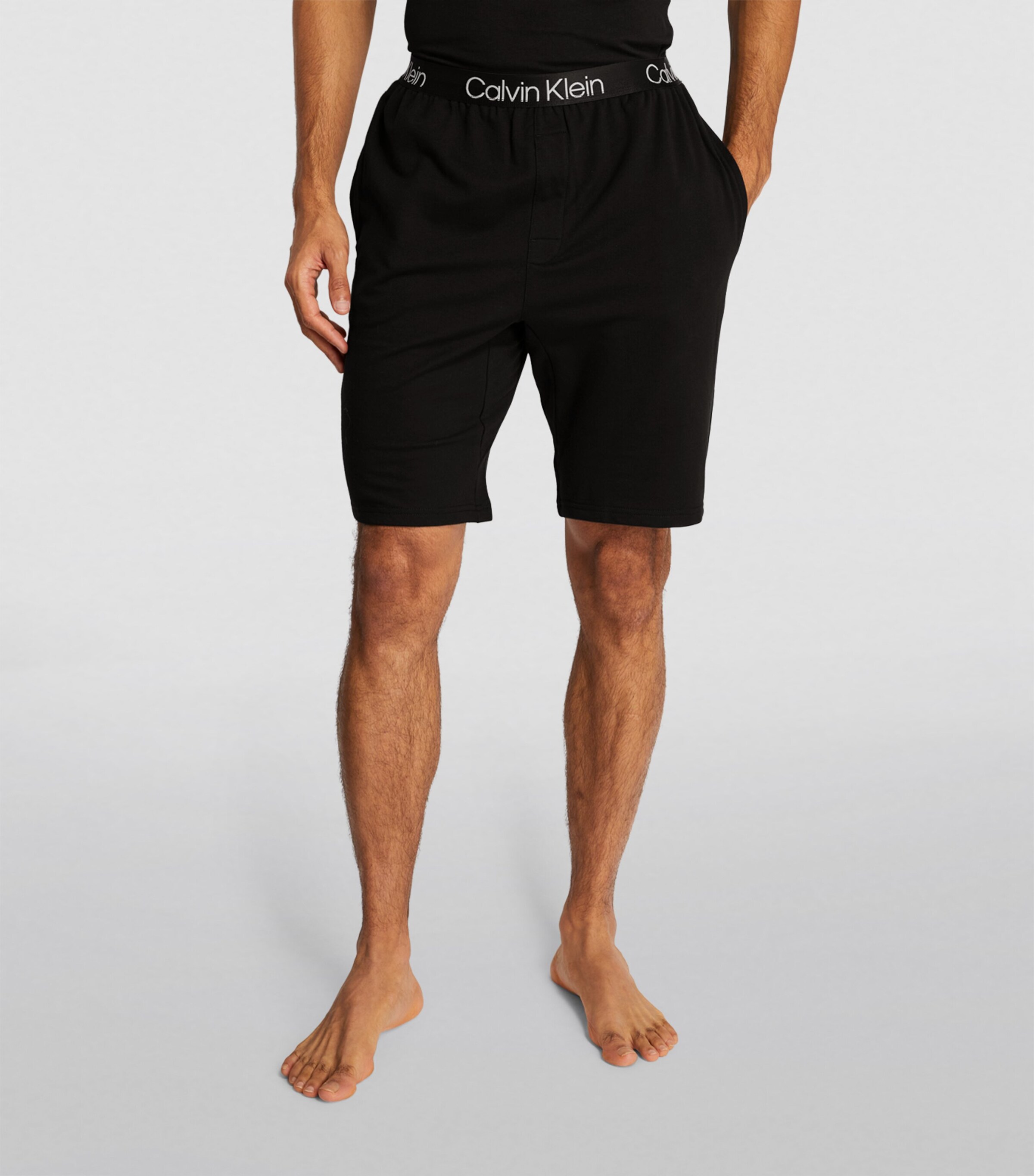 Calvin Klein Mens Modern Structure Lounge Shorts Black Image 3