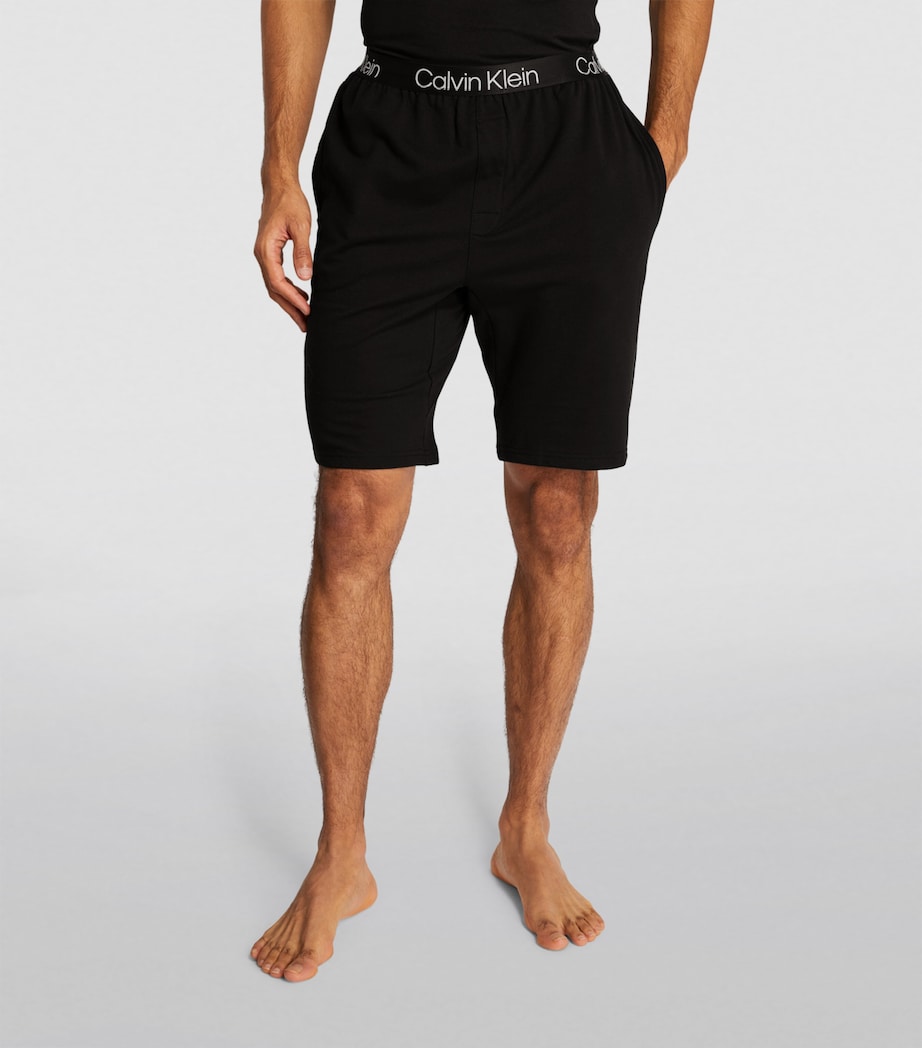 Calvin Klein Mens Modern Structure Lounge Shorts Black Image 3