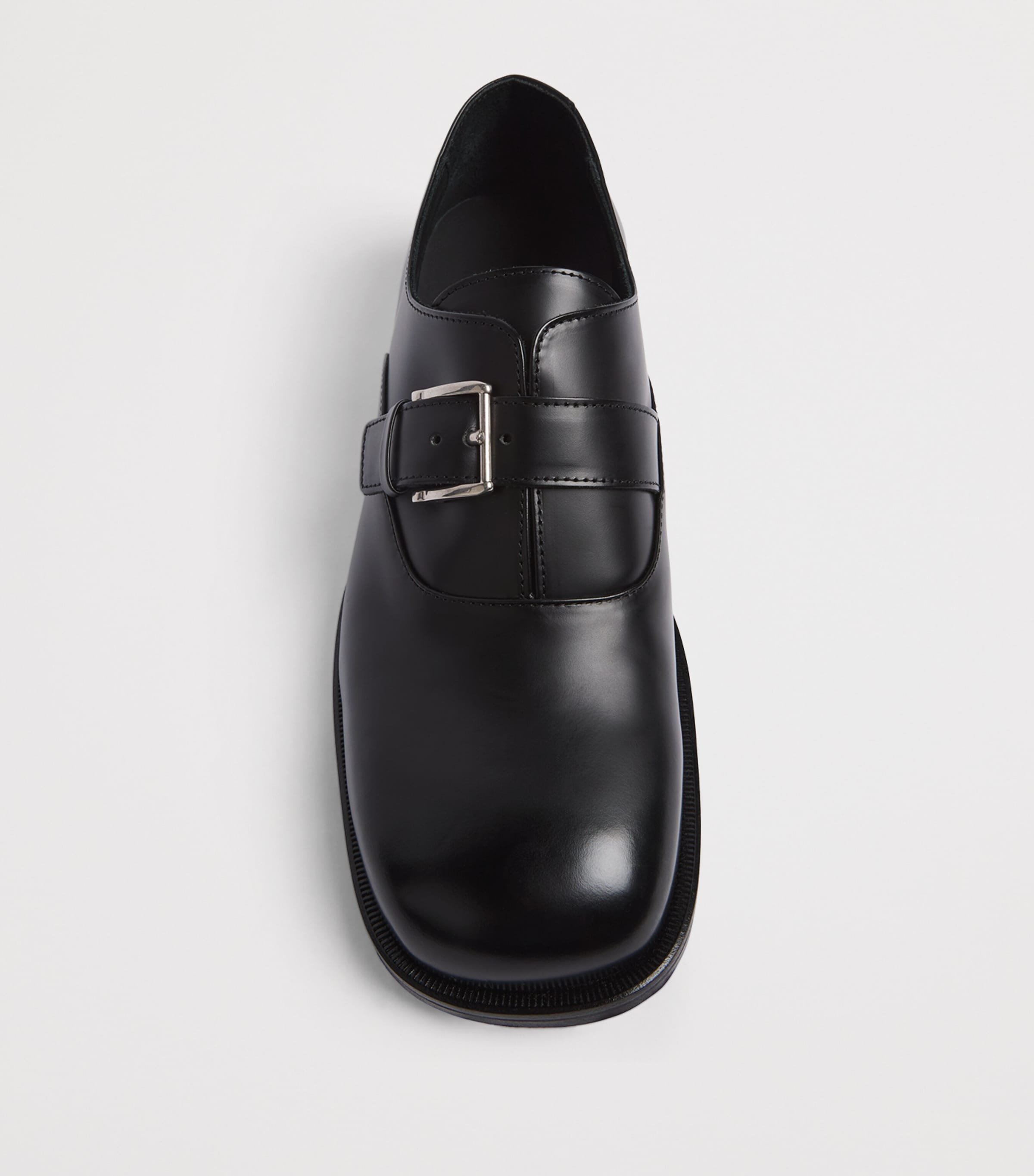 AMI Paris Leather Monk Strap Shoes Noir Image 7