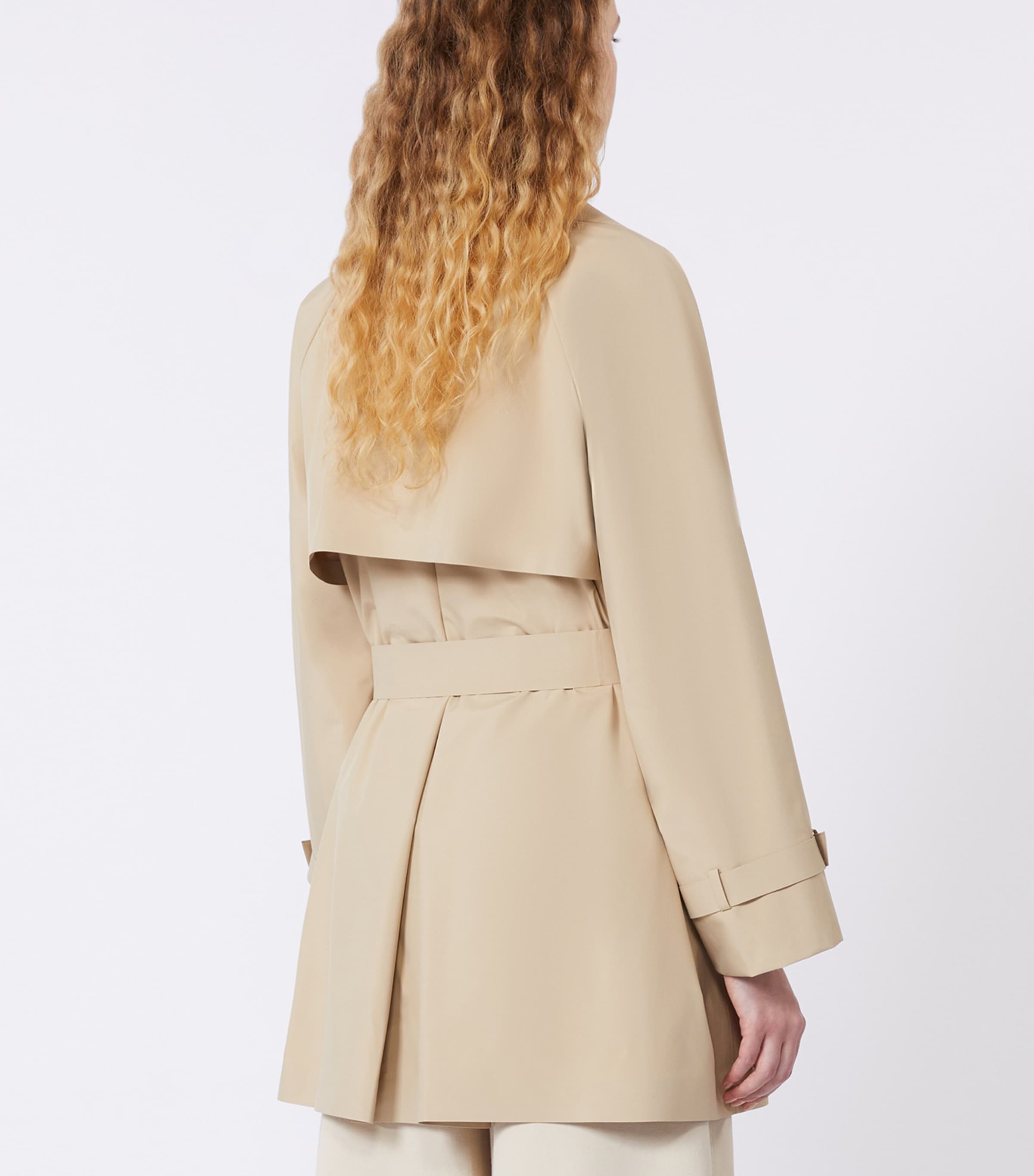 Weekend Max Mara Womens Canvas Shortline Trench Coat Beige Image 3