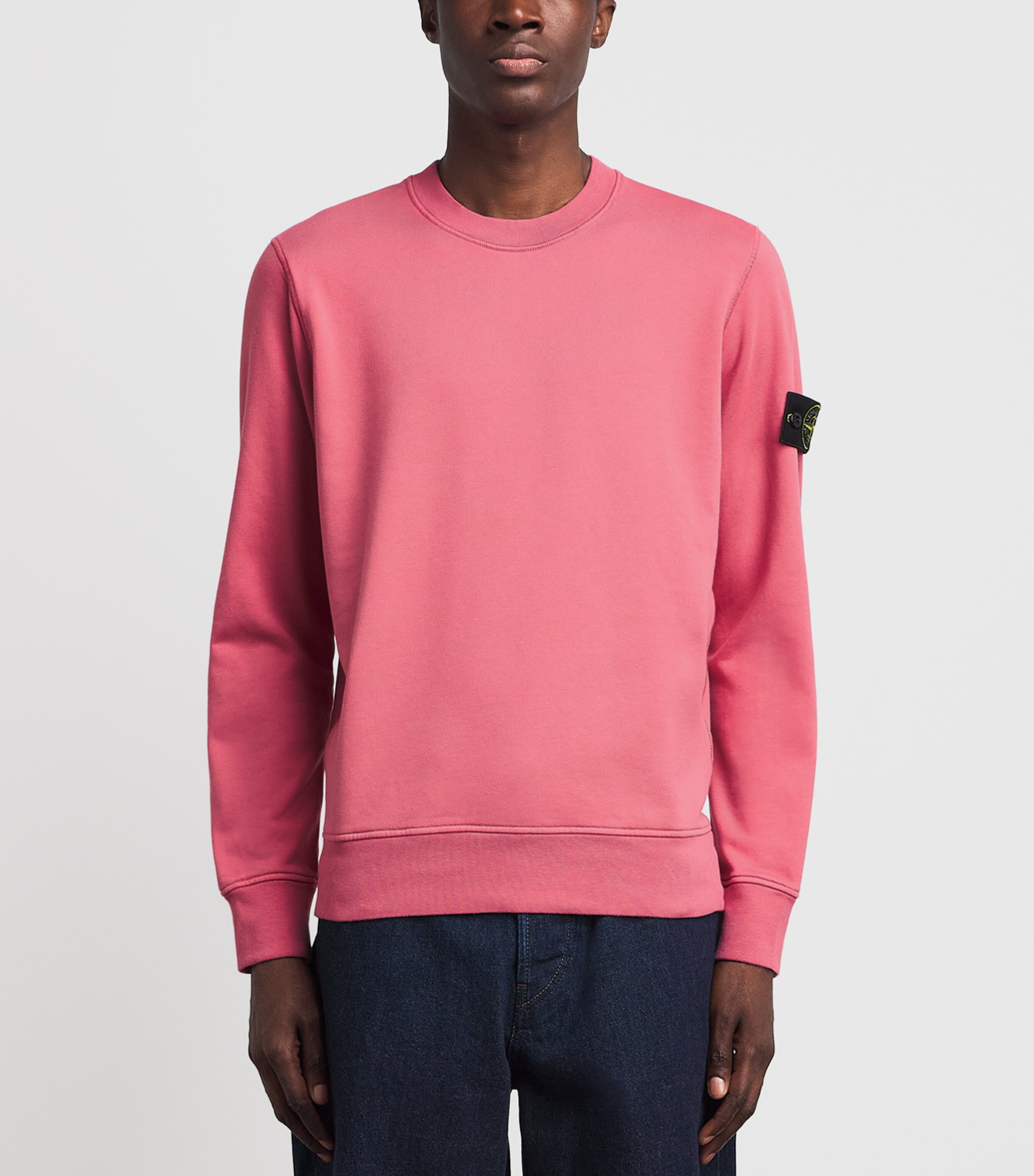 Stone Island Mens Cotton Compass Logo Sweatshirt Image 4