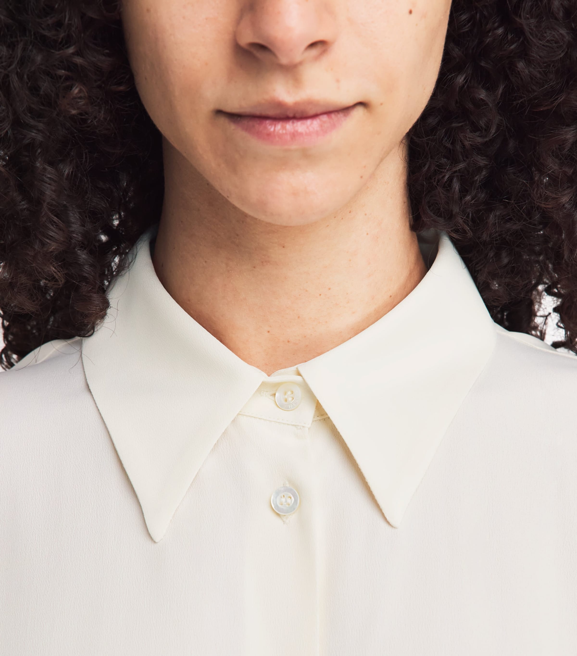 Fabiana Filippi Womens Embellished Crepe Shirt Burro Image 3