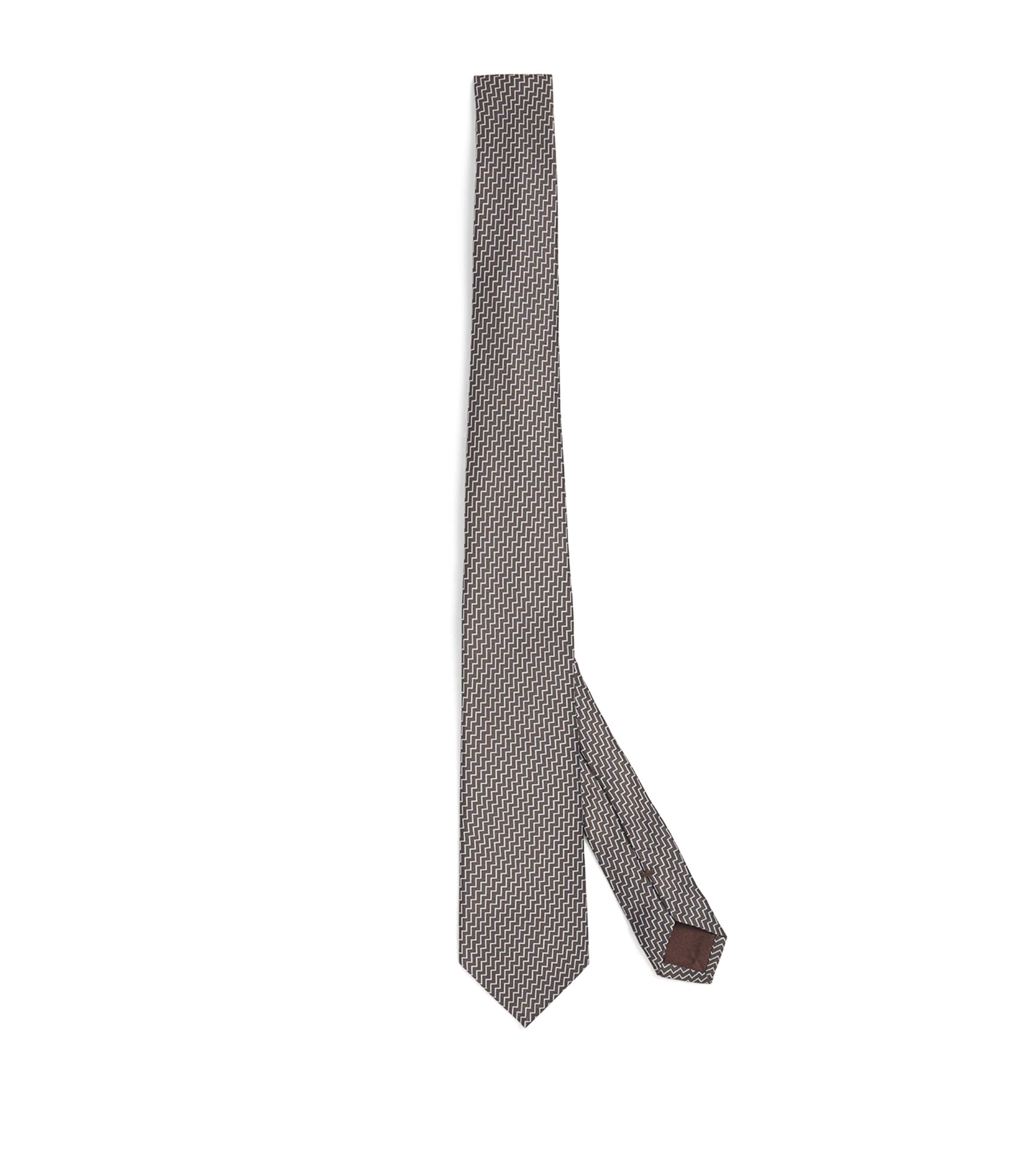 Giorgio Armani Silk Geometric Printed Tie In Gray