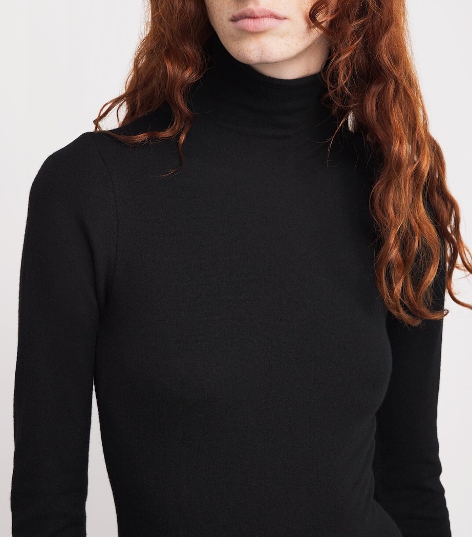 Kid Wool High-Neck Midi Dress 10000 BLACK Image 4