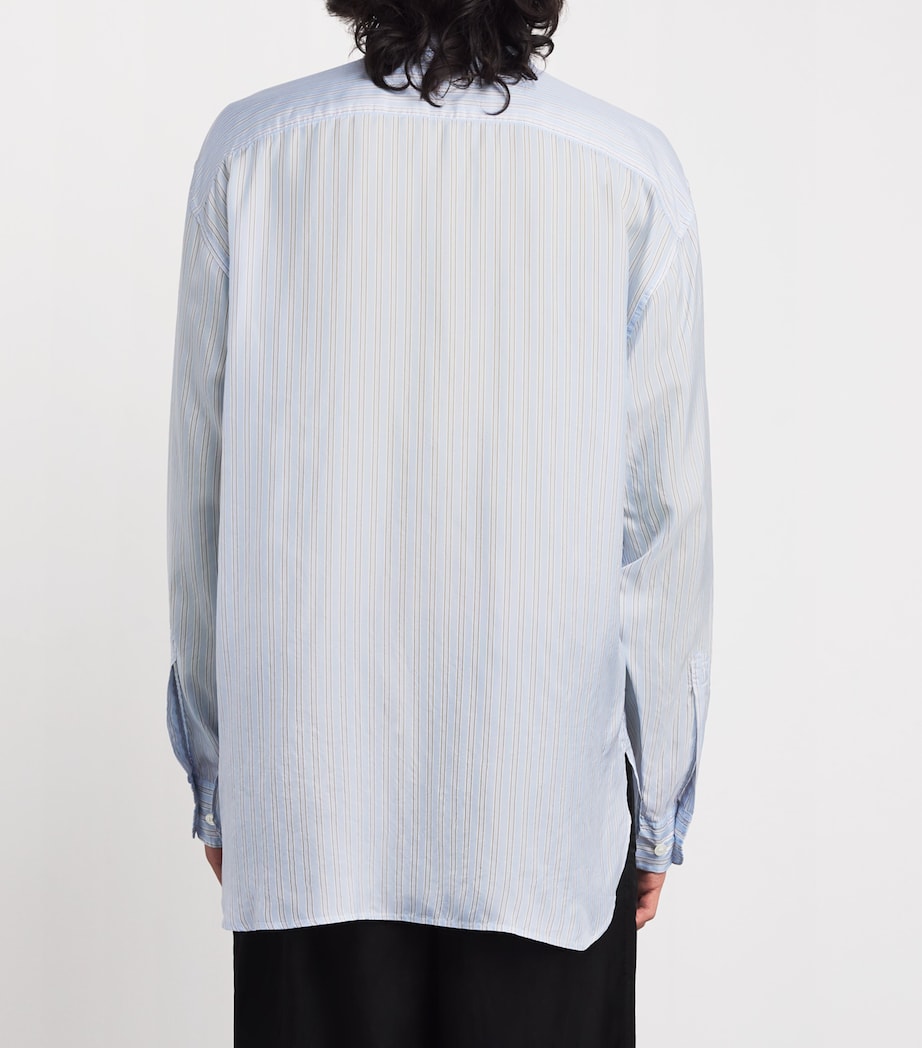 Cotton Stripe Shirt 514 LIGHT BLUE Image 4
