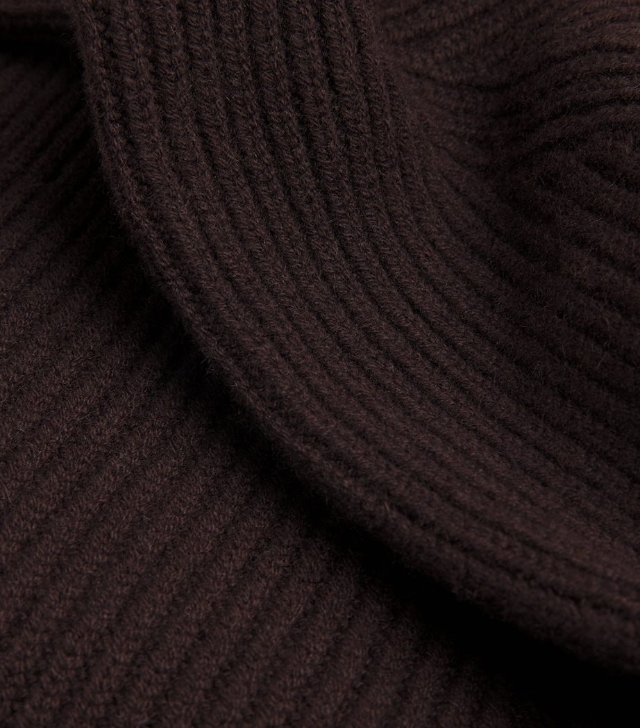 Cashmere-Blend Ribbed Midi Knitted Dress SB7290 MOLASSES Image 5