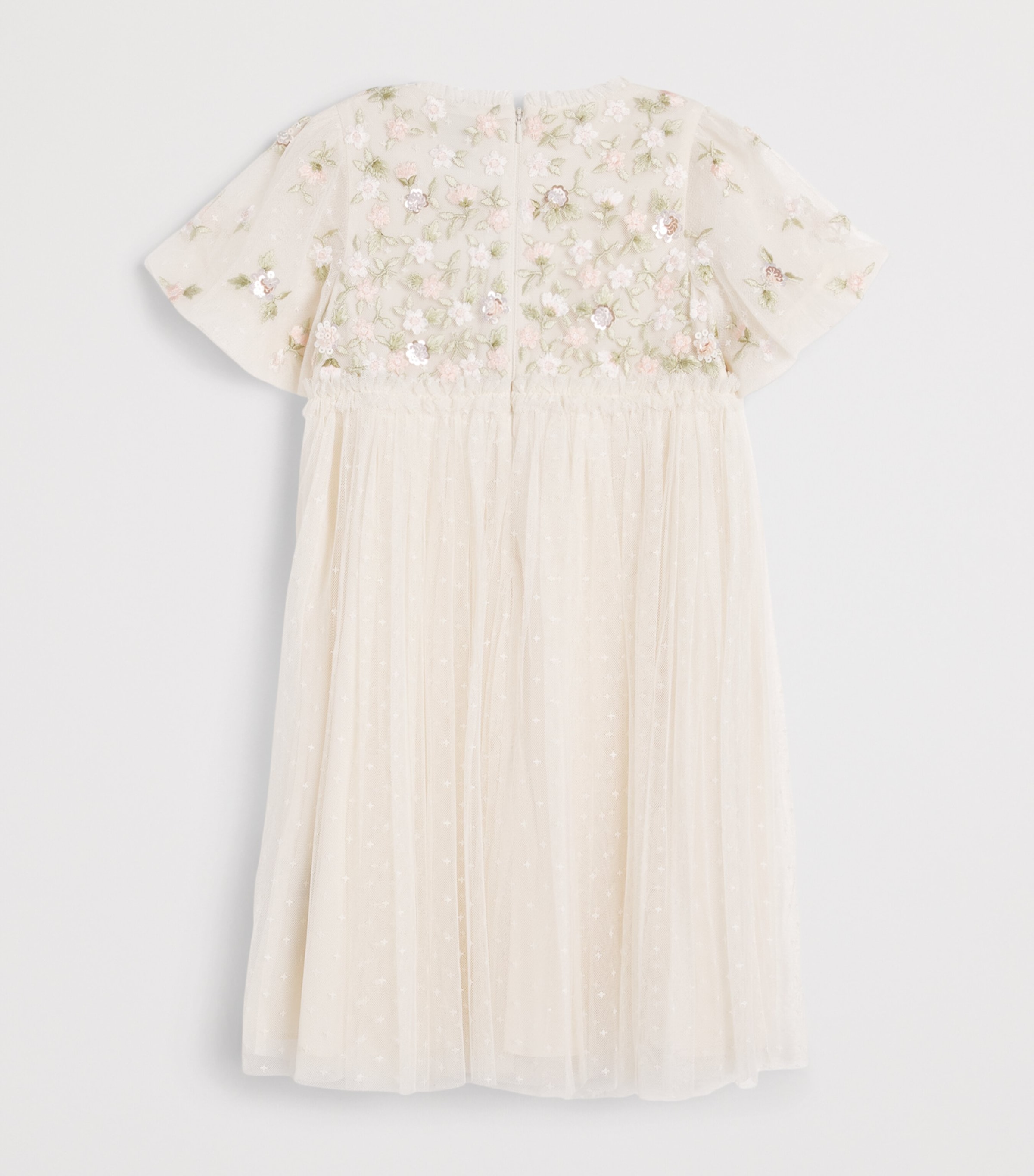 Needle & Thread Tulle Meadow Ditsy Dress (8-12 Years) Cream/peach Image 2