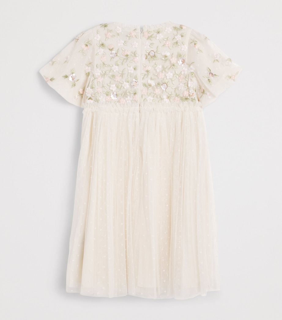 Needle & Thread Tulle Meadow Ditsy Dress (8-12 Years) Cream/peach Image 2