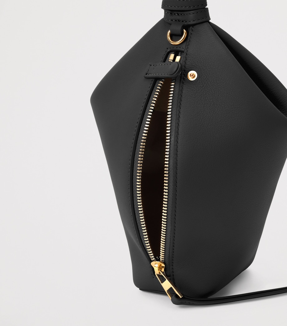 LOEWE Leather Scarf Backpack Black Image 5