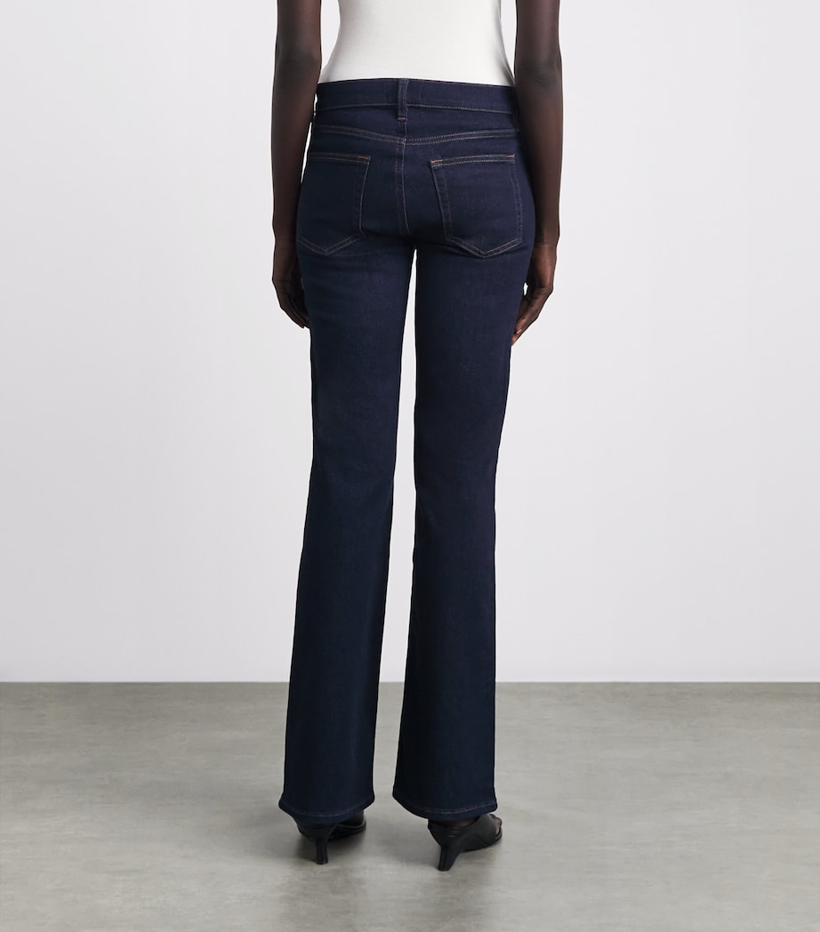 FRAME Womens The Rodeo Low-Rise Bootcut Jeans Rinse Image 5