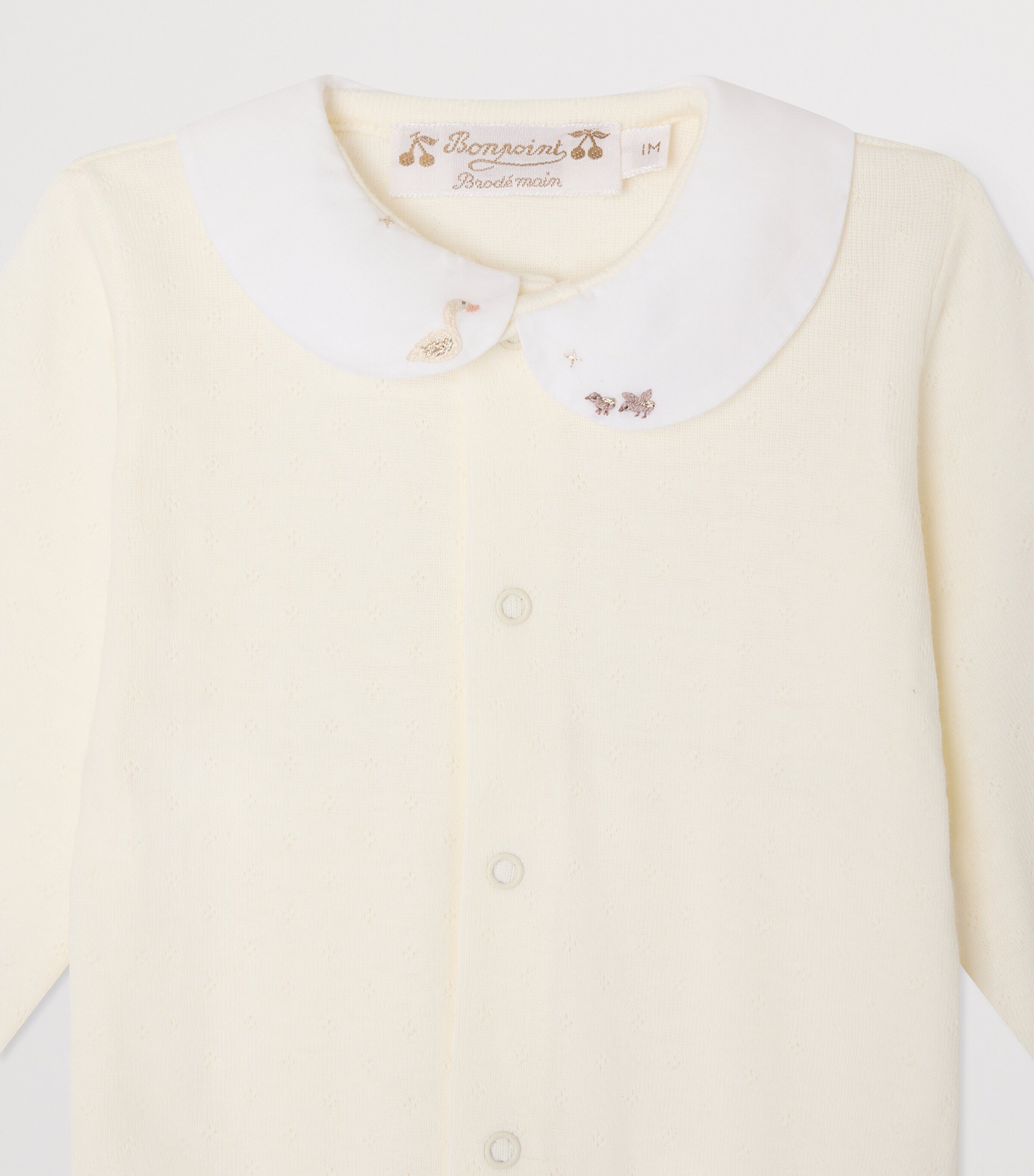 Bonpoint Cotton All-In-One (1-18 Months) Blanc Lait Image 3
