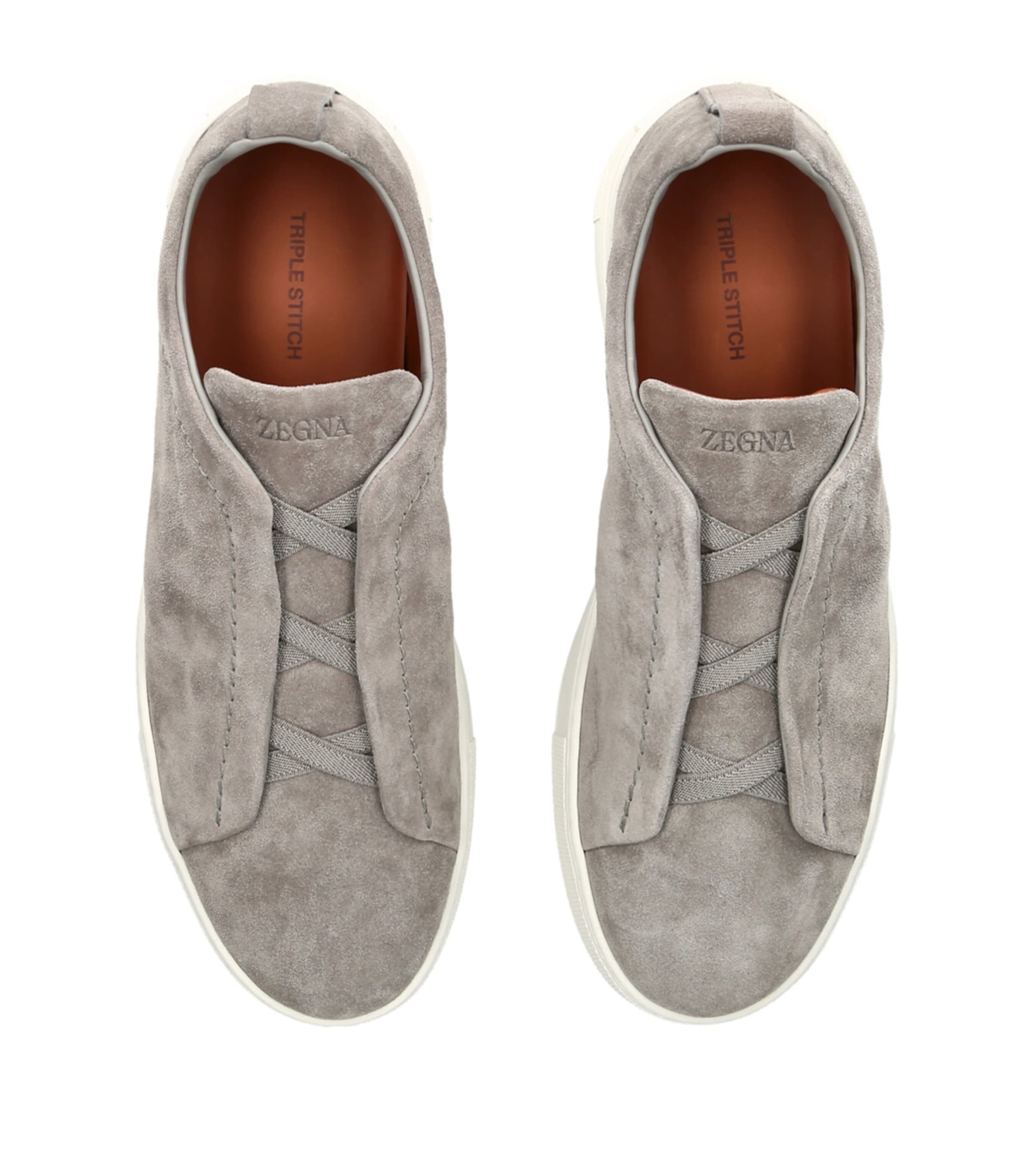 Suede Triple Stitch Sneakers GREY/LIGHT Image 4