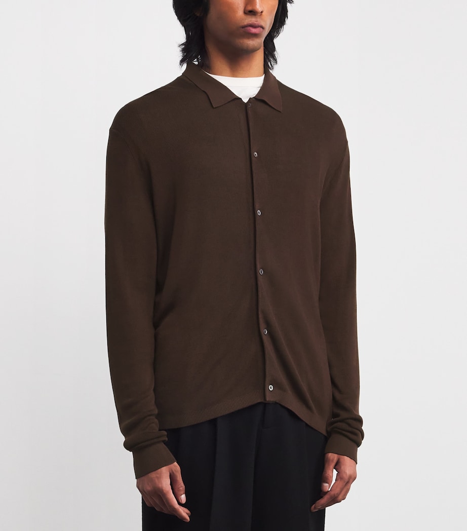 Collared Cardigan ICED COFFEE Image 3