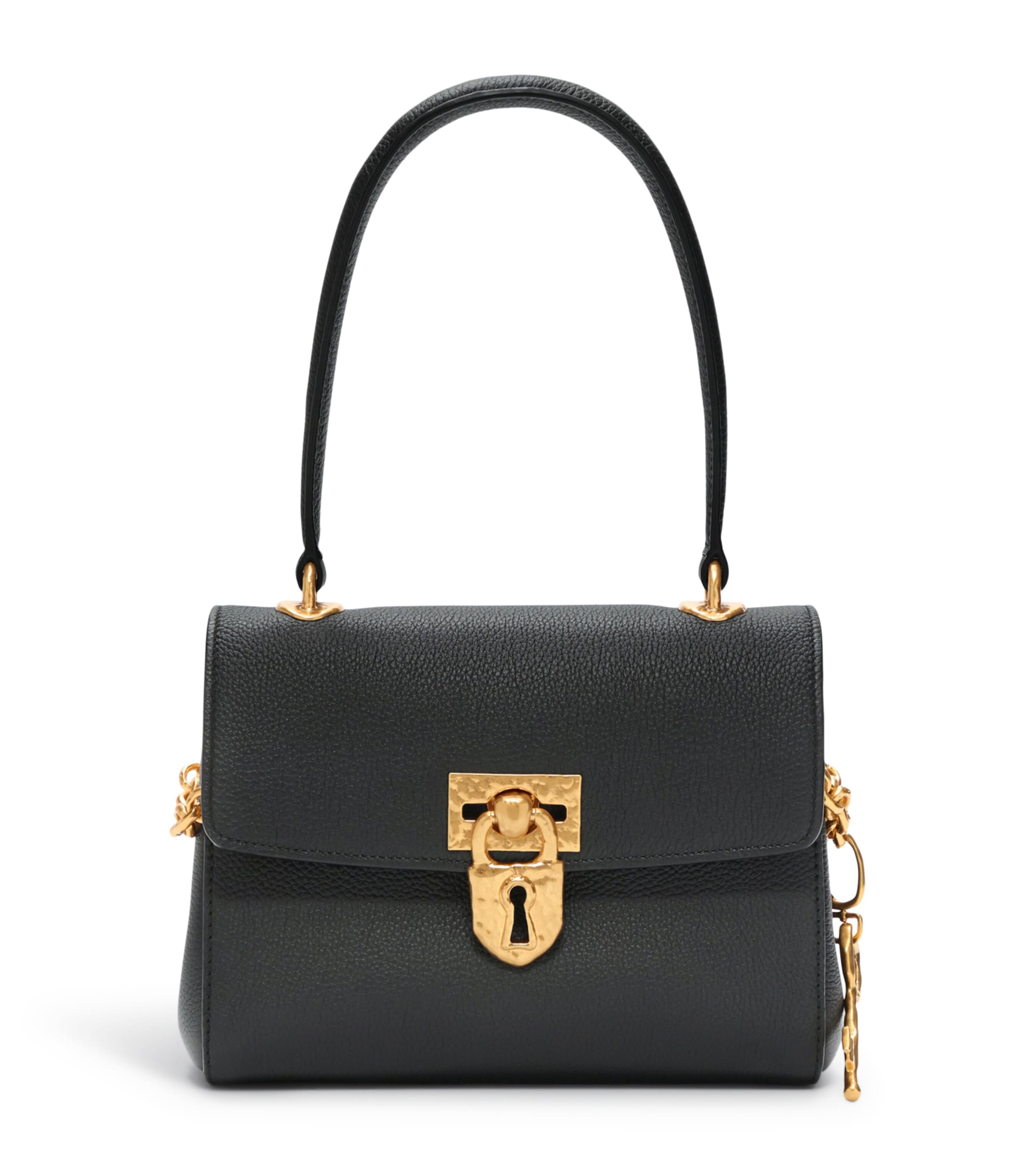 Schiaparelli Mini Leather Secret Top-Handle Bag Black Image 1