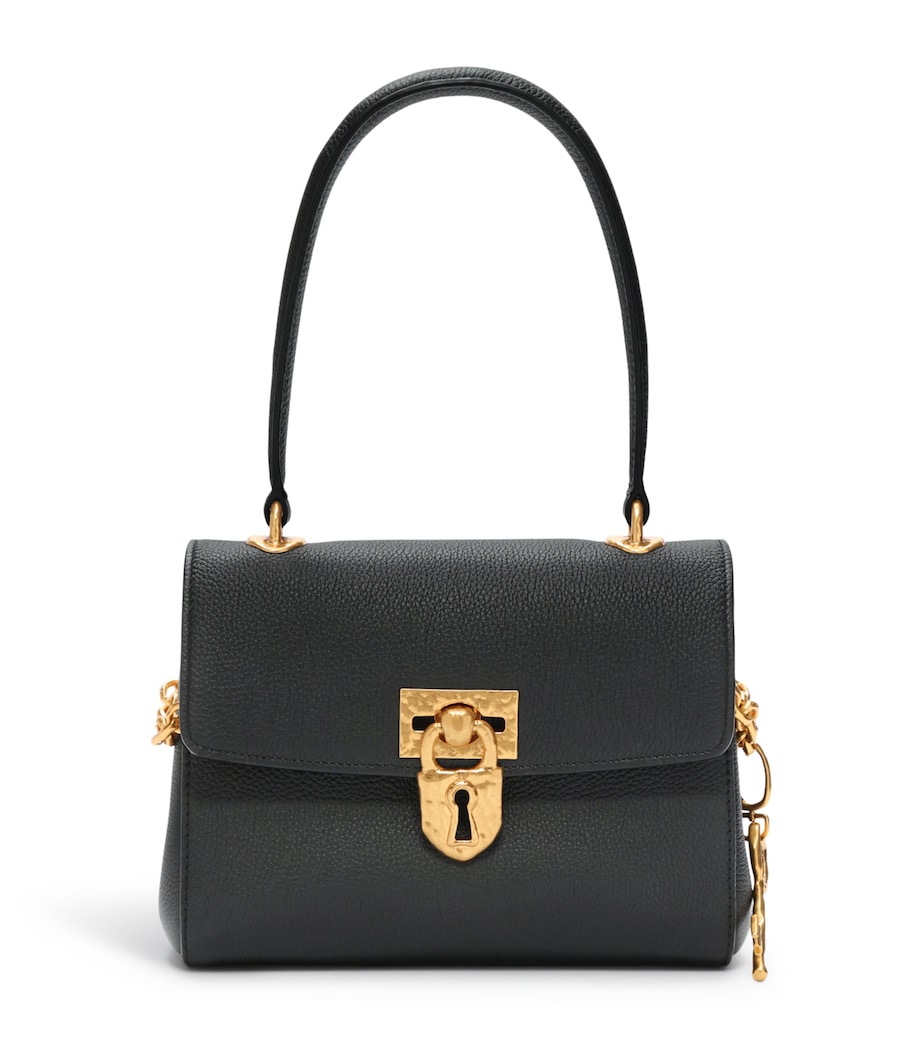 Schiaparelli Mini Leather Secret Top-Handle Bag Black Image 1