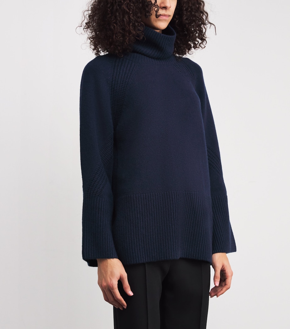 Cashmere Loftus Rollneck Sweater INDIGO Image 3