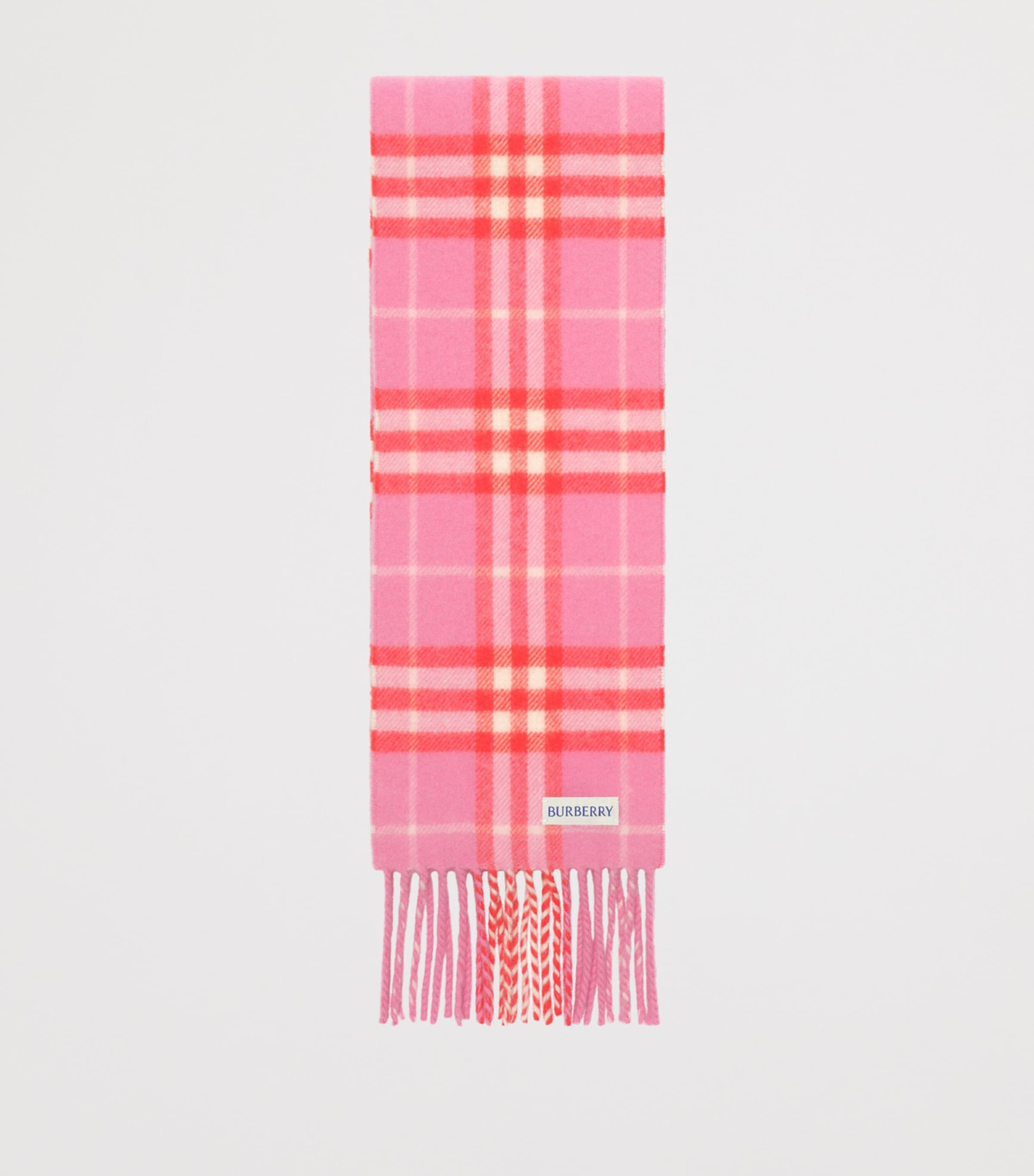 Burberry Cashmere Narrow Check Scarf Glaze Pink Image 4
