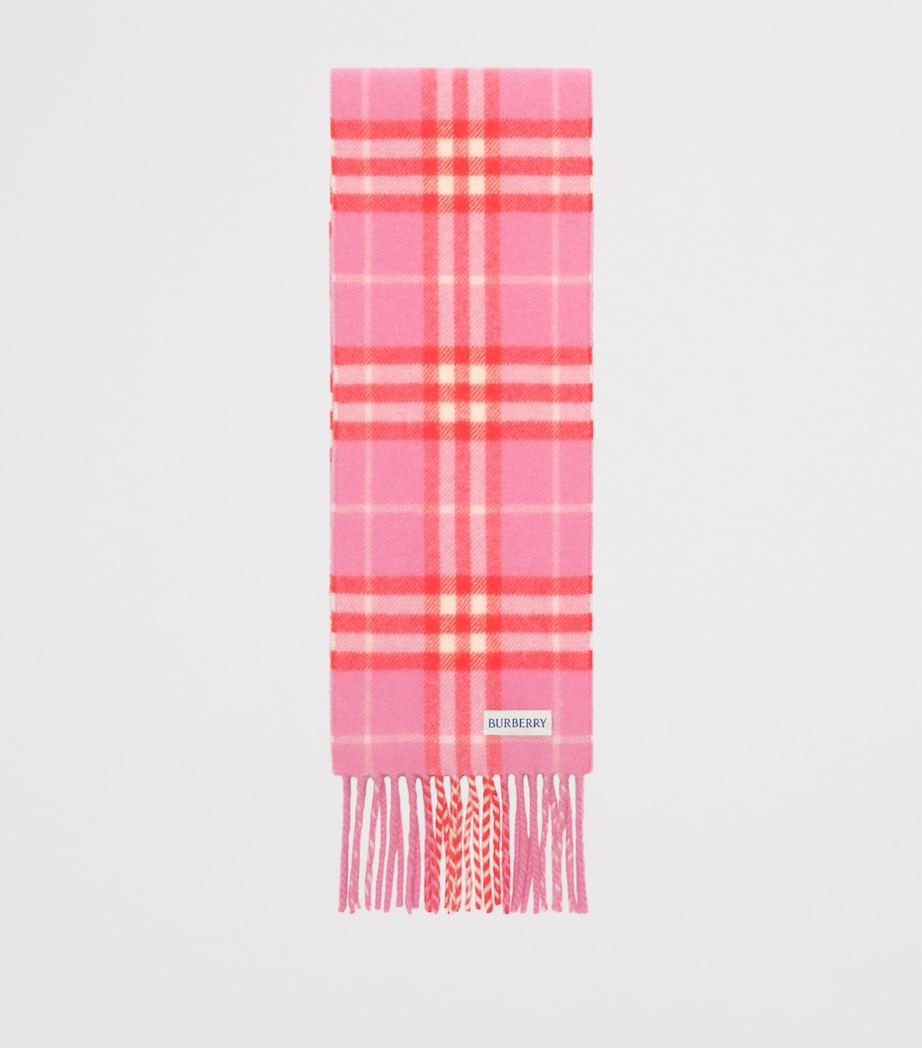 Burberry Cashmere Narrow Check Scarf Glaze Pink Image 4