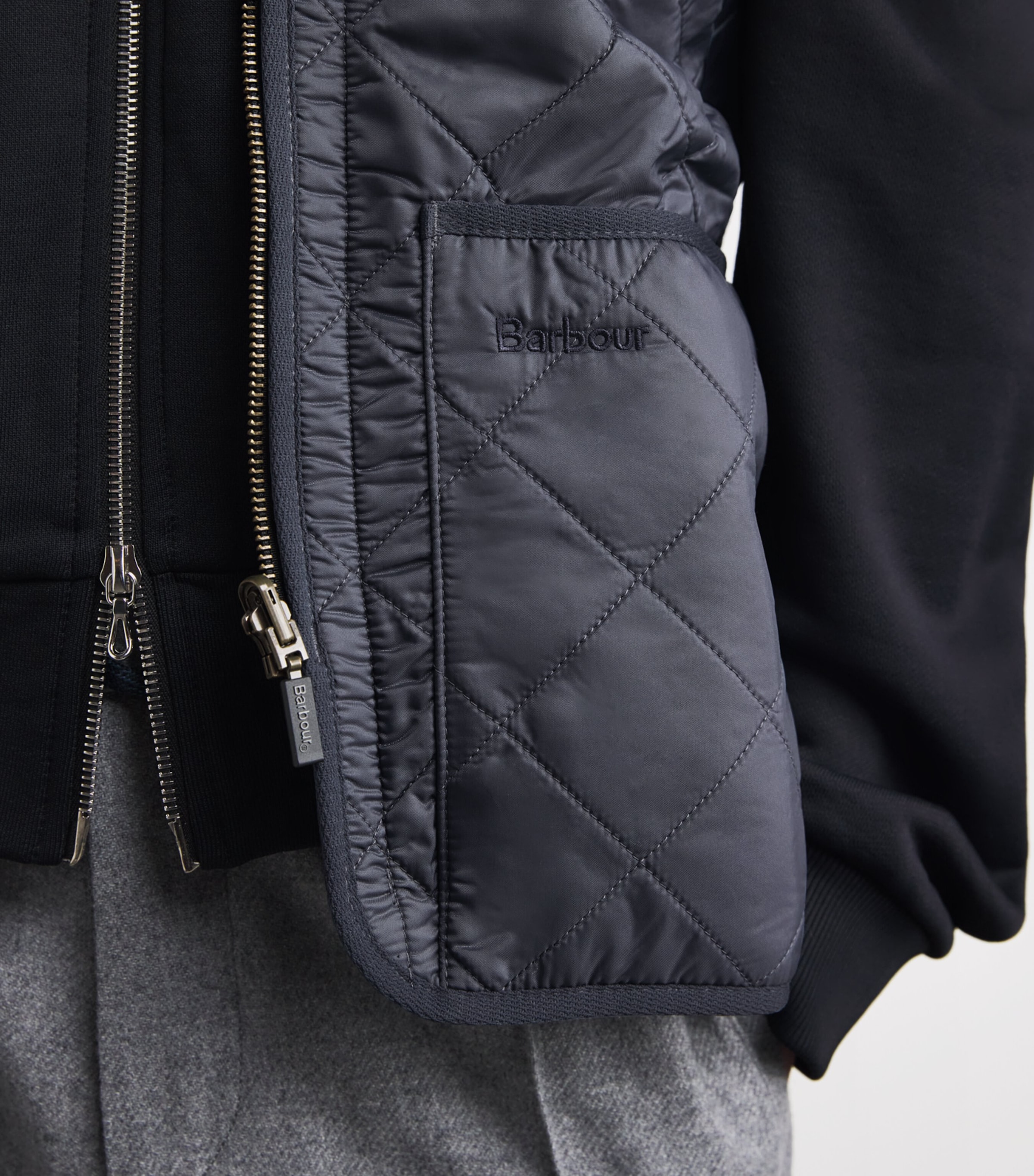 Barbour Mens Polarquilt Zip-In Gilet Liner Navy Image 3