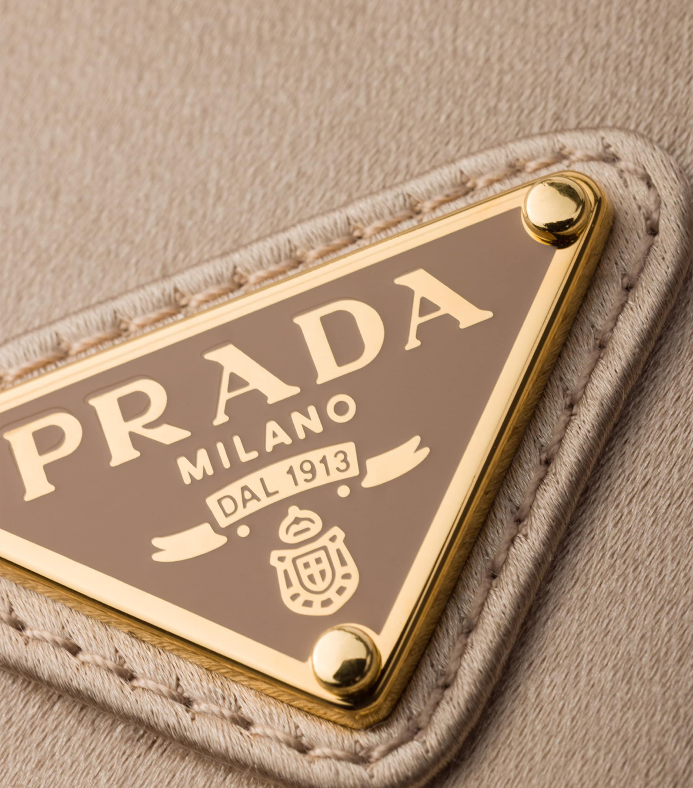 Prada Mini Satin Cross-Body Bag Powder Image 6
