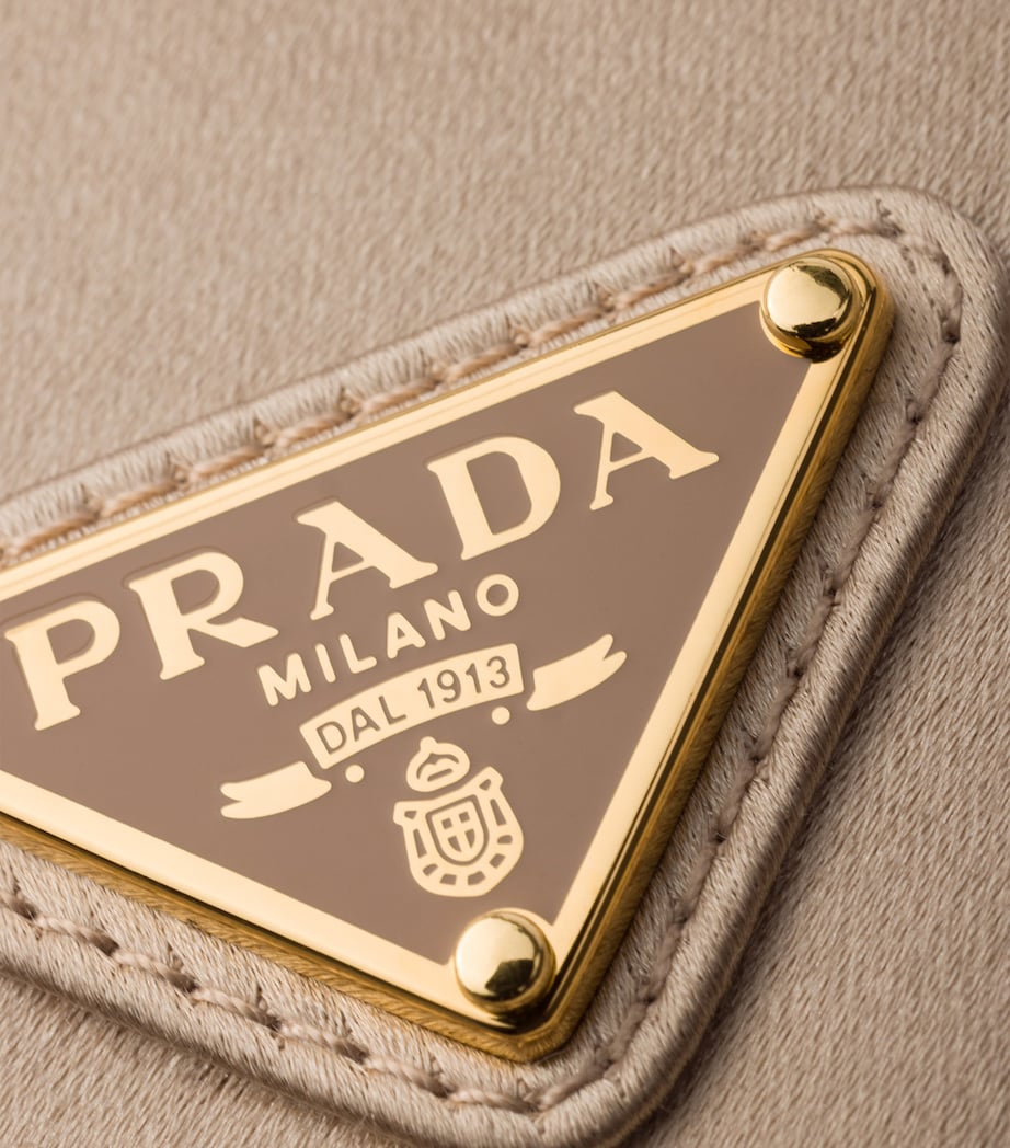 Prada Mini Satin Cross-Body Bag Powder Image 6