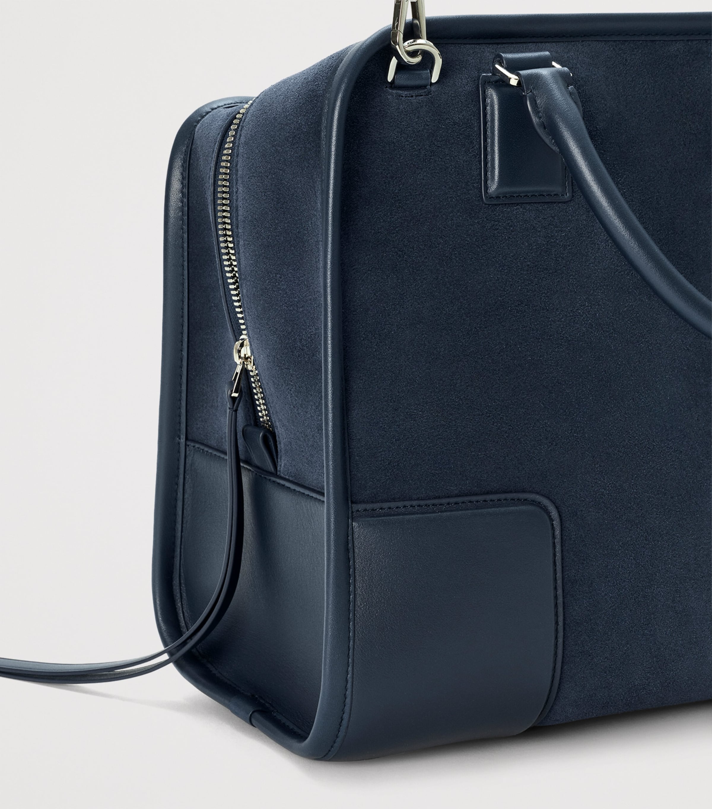LOEWE Large Suede Amazona 180 Top-Handle Bag Deep Navy Image 12