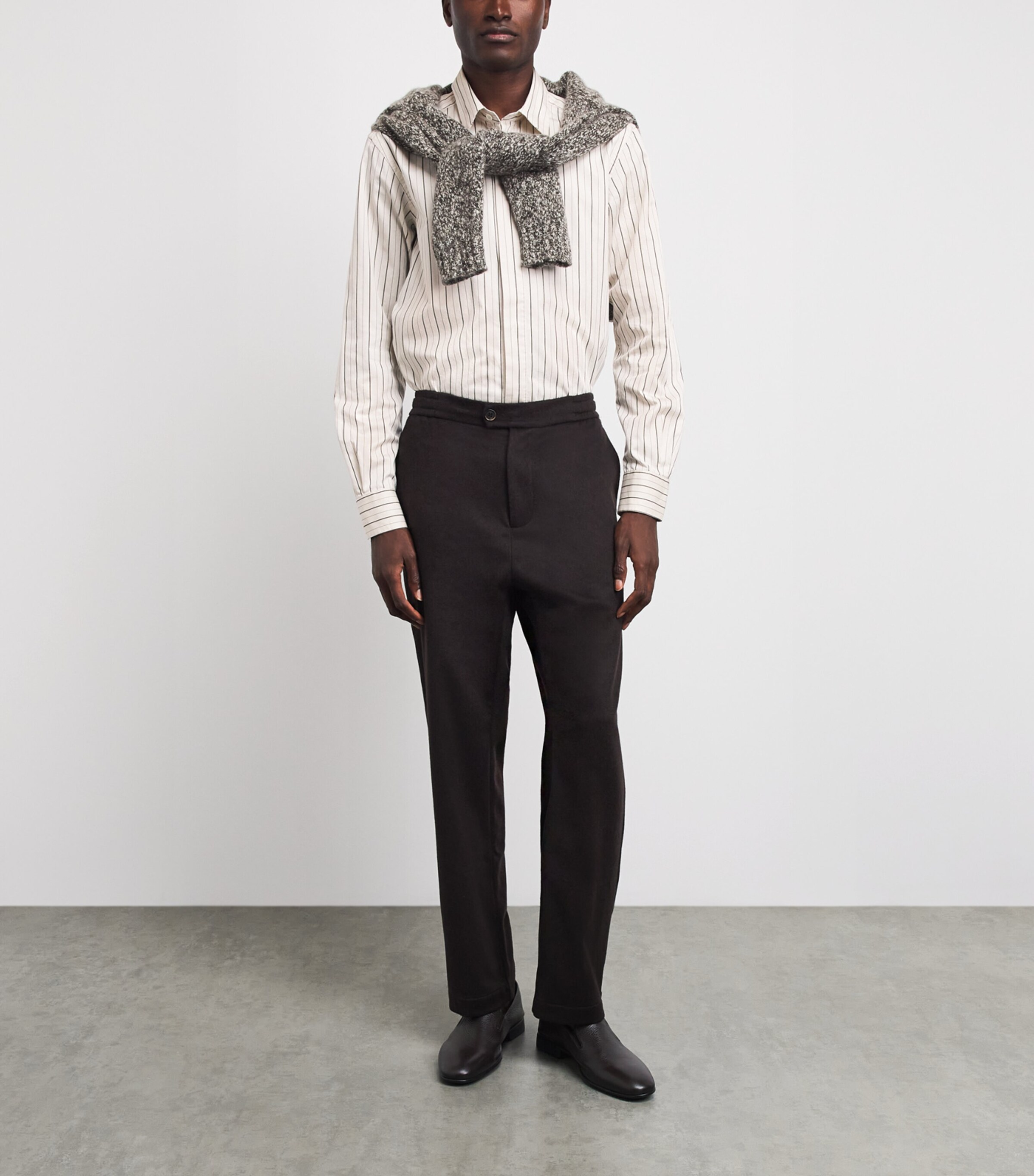 Barena Mens Cotton Stripe Shirt Uni Unico Image 2