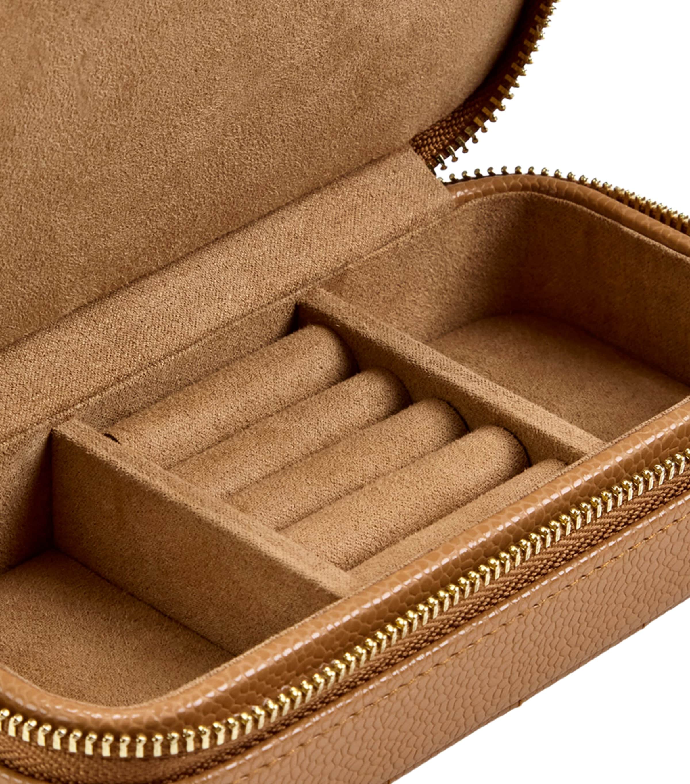 WOLF Medium Lauren Jewellery Box Caramel Image 8