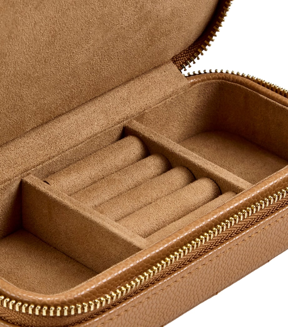 WOLF Medium Lauren Jewellery Box Caramel Image 8