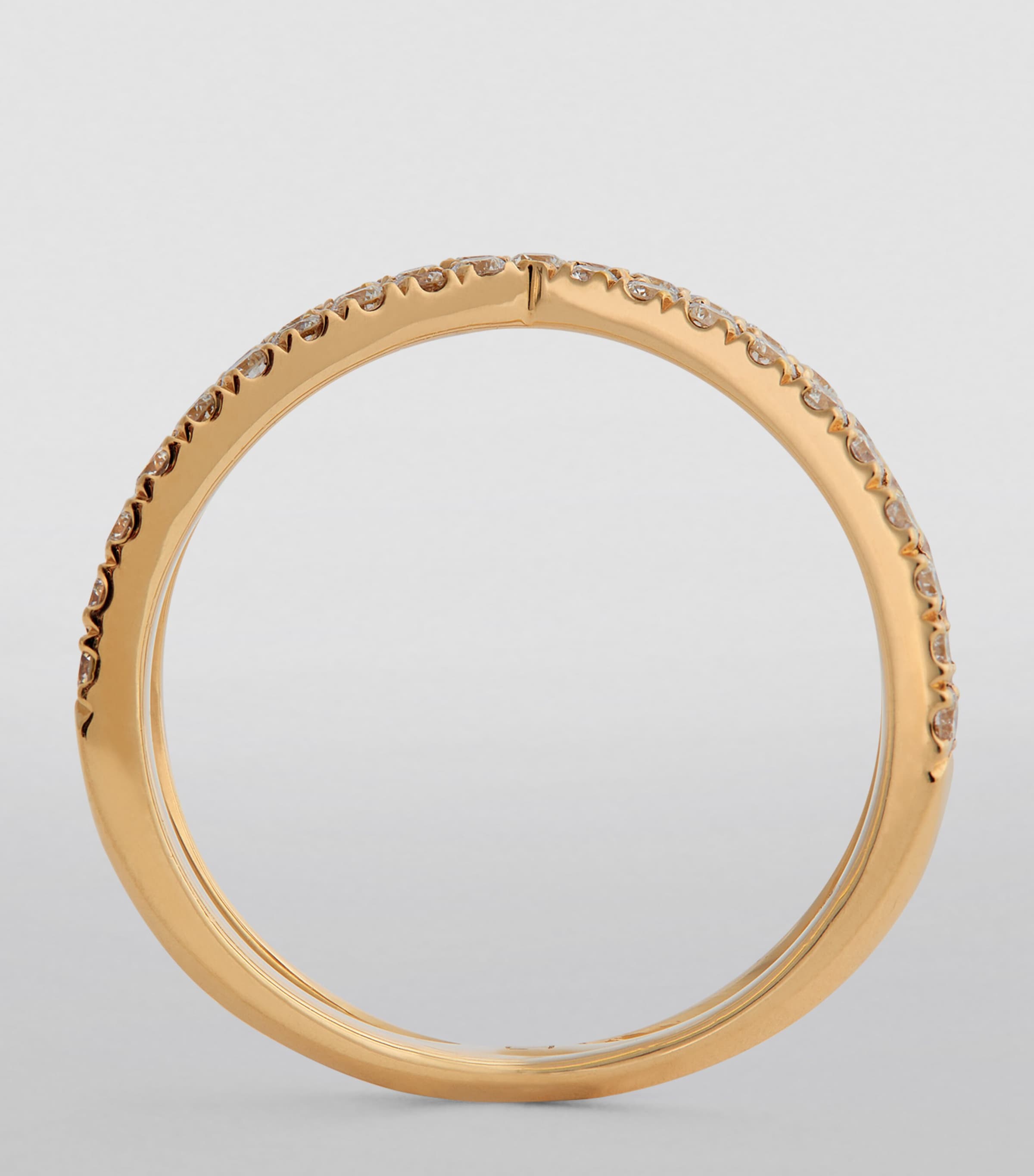 Eva Fehren Yellow Gold and Diamond X Shorty Ring Yellow Gold Image 2