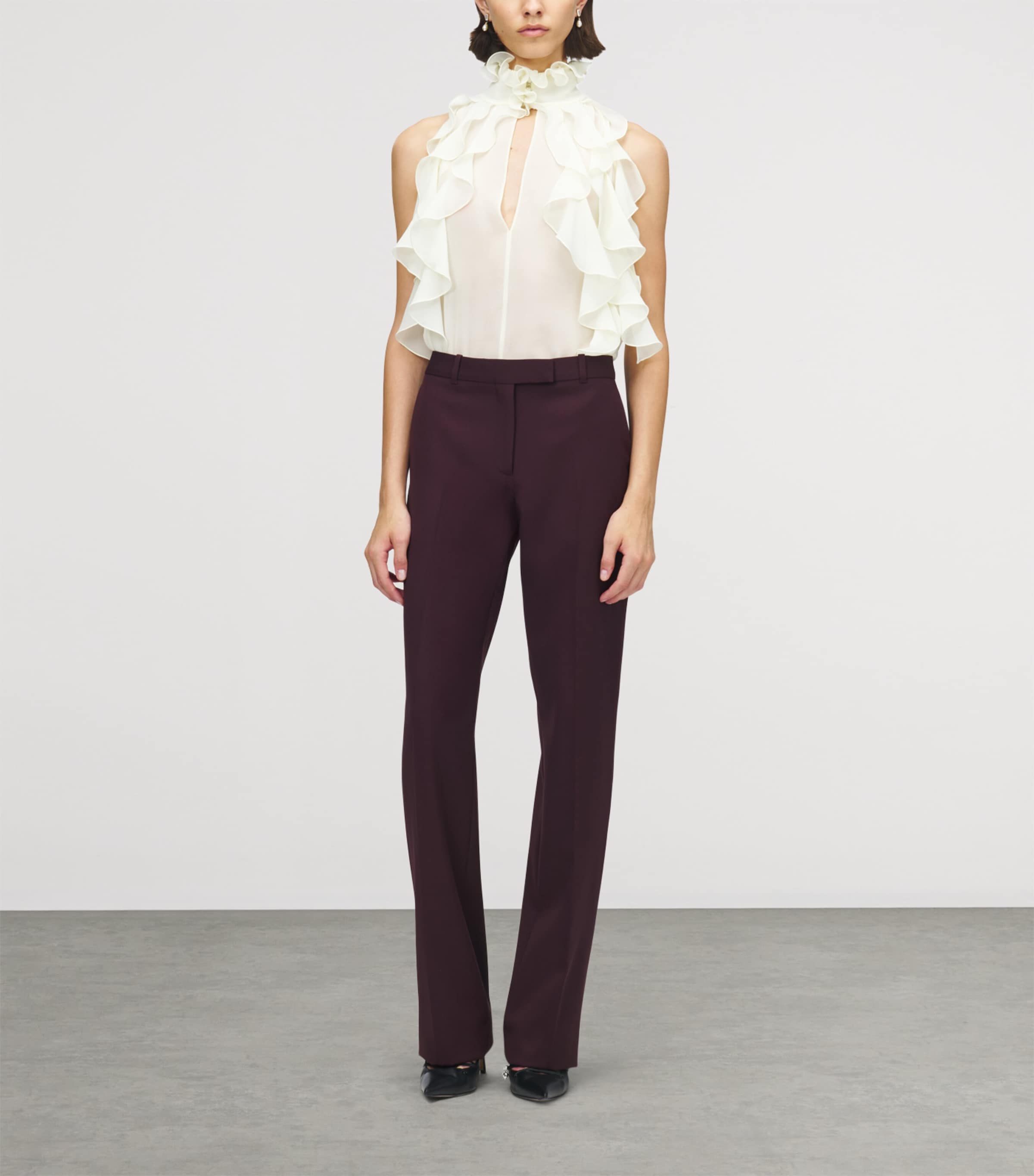 Wool Straight Trousers 5146 Image 2