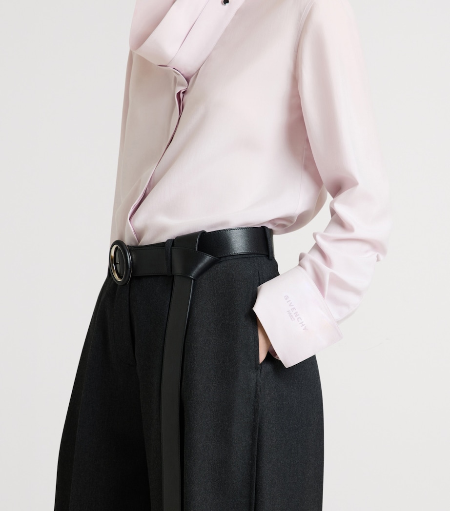 Givenchy Womens Silk Reverse-Collar Shirt Image 5
