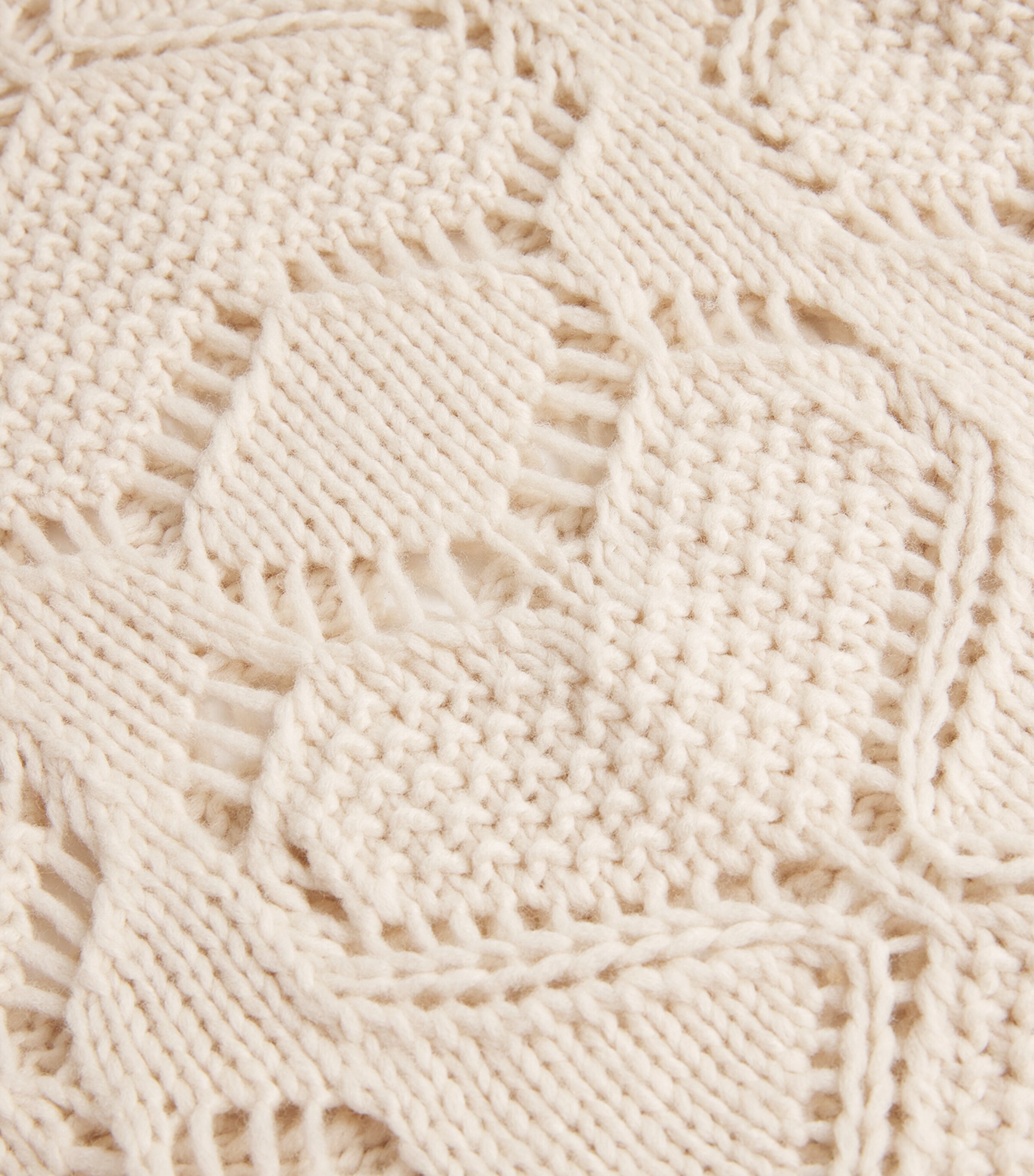 Weekend Max Mara Womens Virgin Wool-Blend Open-Knit Sweater Ecru Image 5