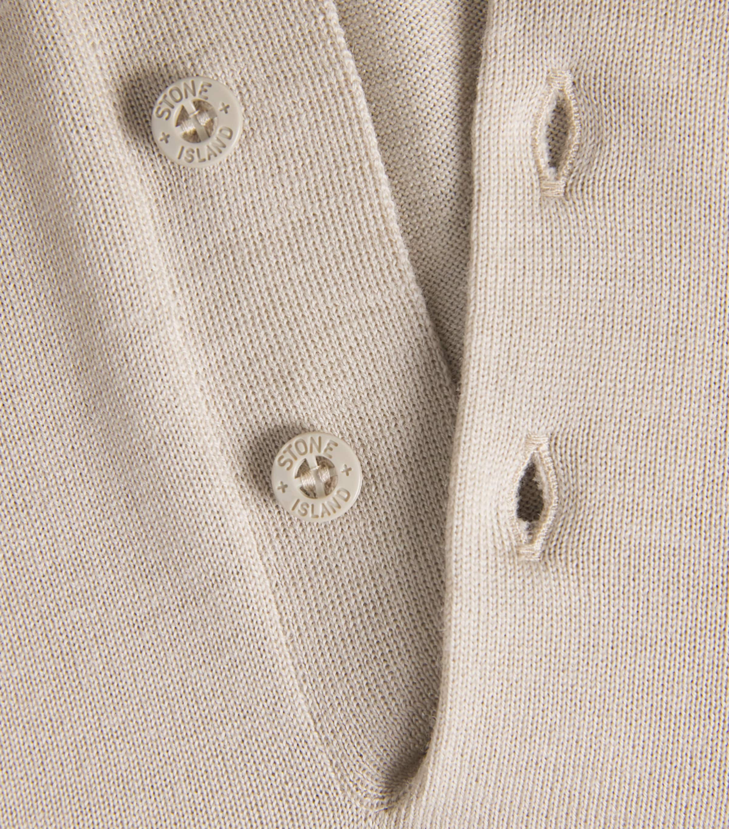 Stone Island Mens Virgin Wool Ghost Polo Sweater Image 6