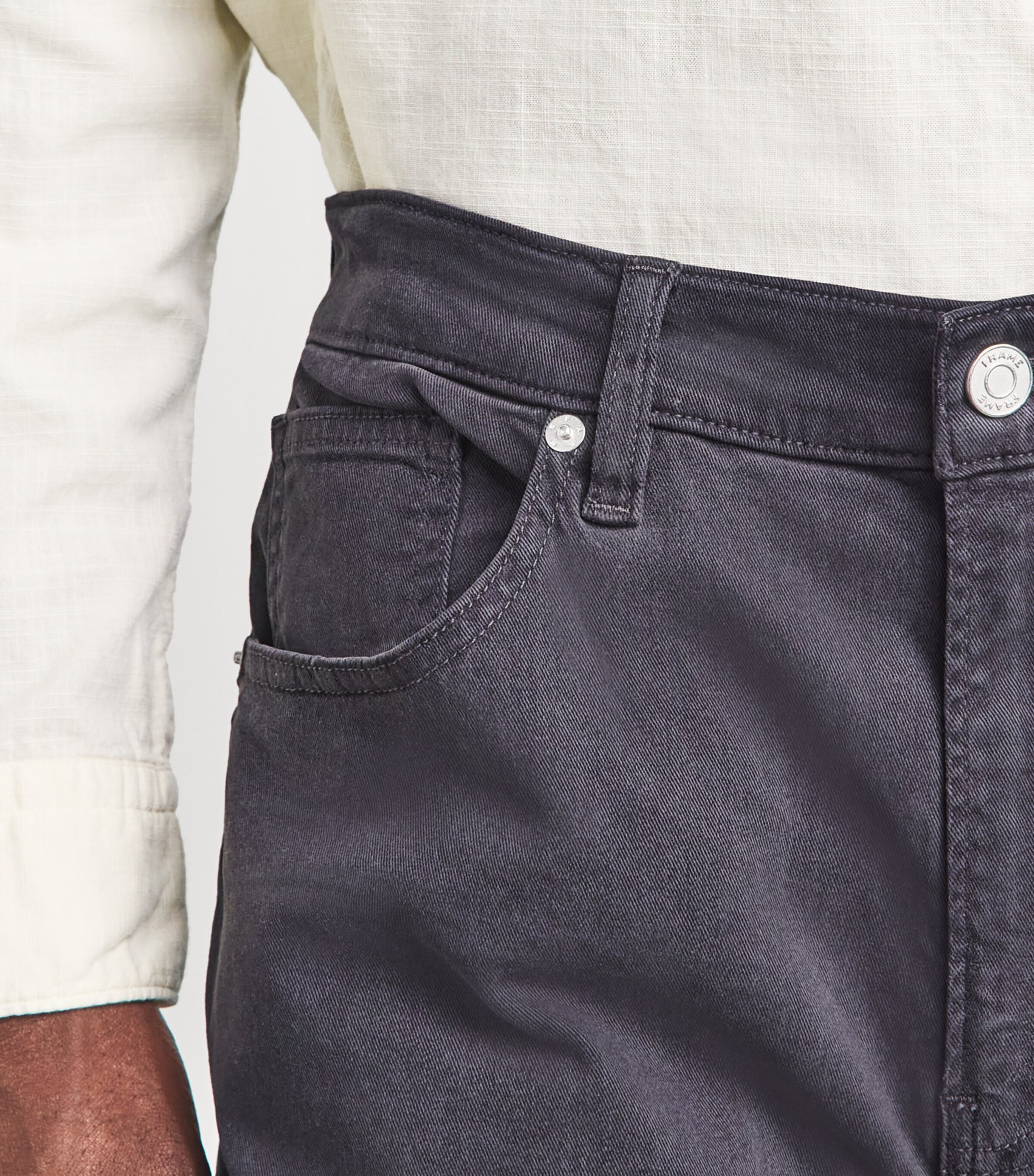 FRAME Mens The Modern Straight Jeans Vtgy Image 3