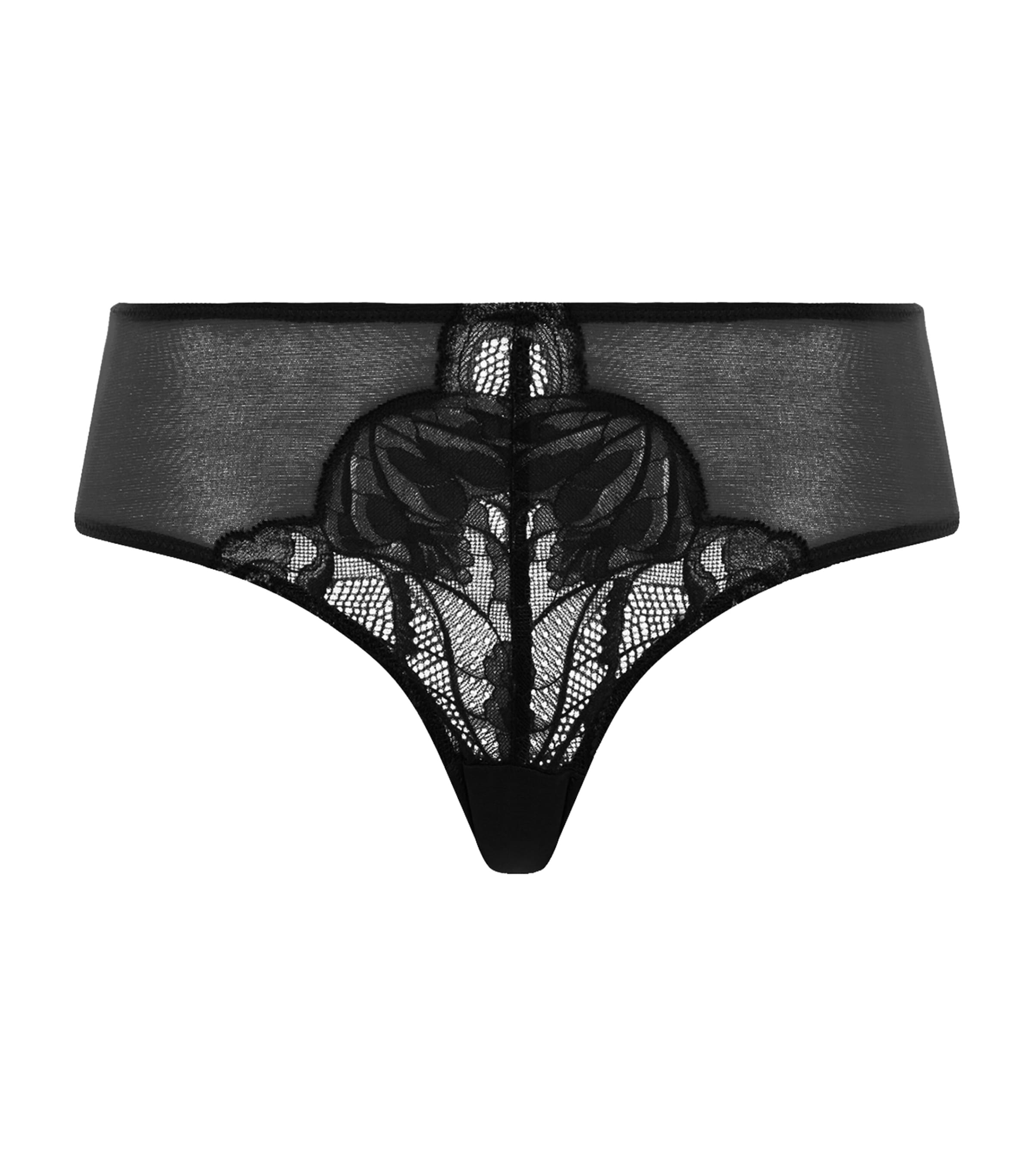 Hanro Womens Lysia Midi Briefs Black Image 1